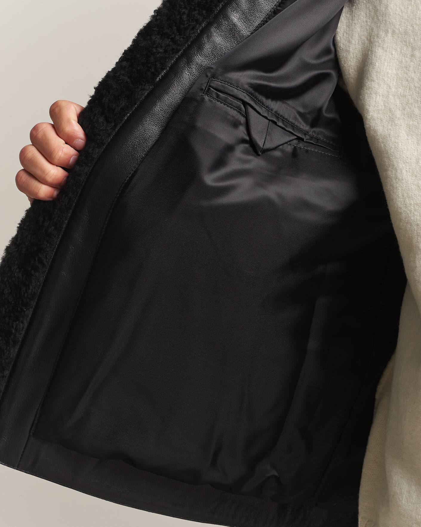 Hombres | Abrigos y chaquetas | Tiger of Sweden | Viggo Shearling Jacket Black