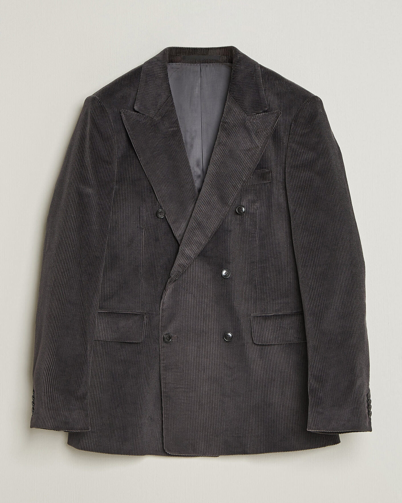 Hombres | Blazers | Tiger of Sweden | 1903 Corduroy Double Breasted Blazer Phantom