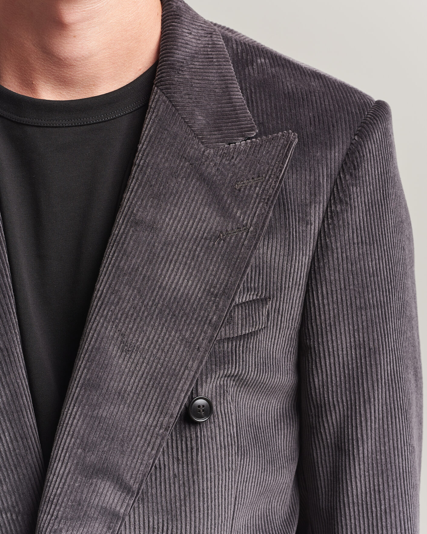 Hombres | Blazers | Tiger of Sweden | 1903 Corduroy Double Breasted Blazer Phantom