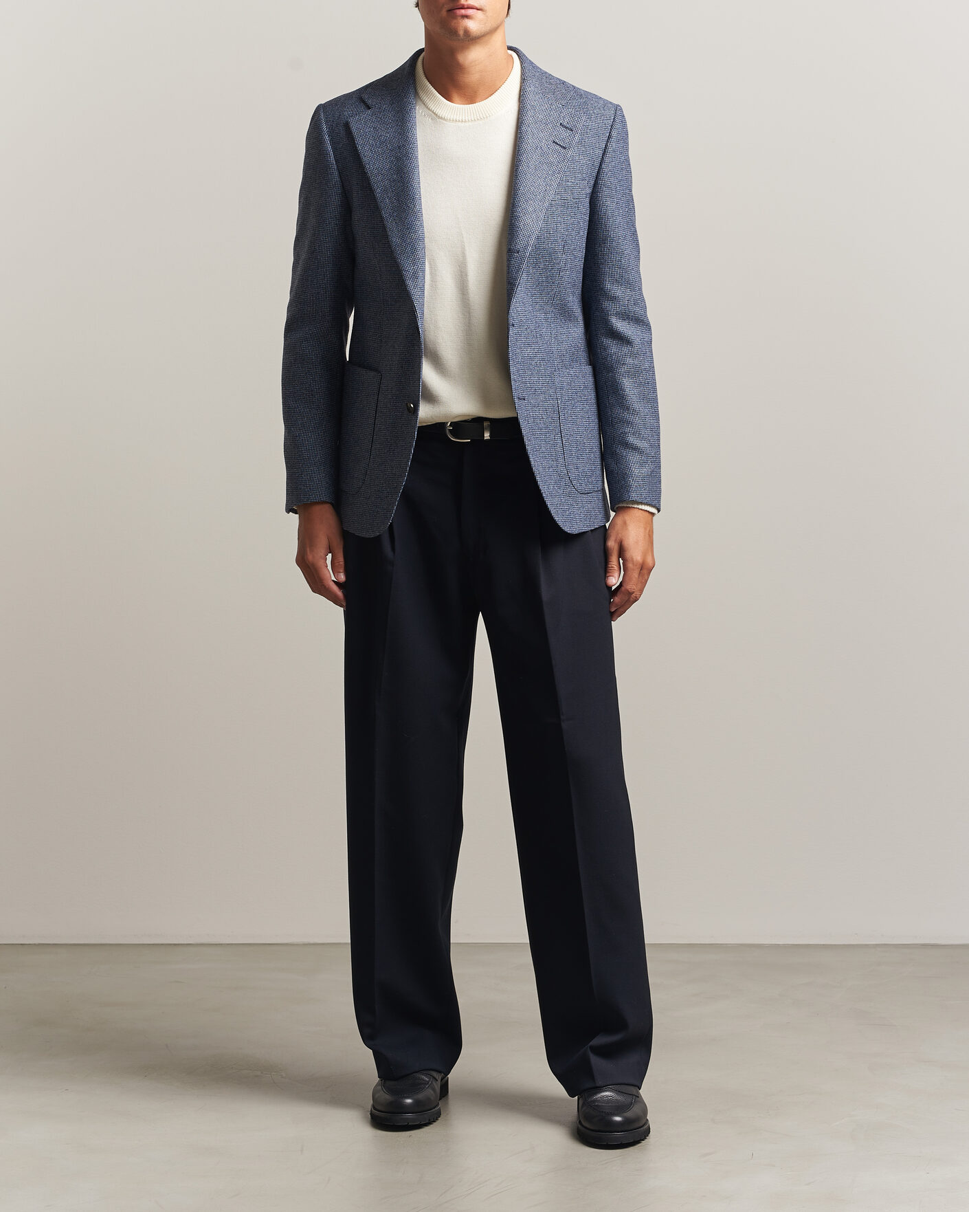 Hombres | Blazers | Tiger of Sweden | Easer Wool Pepita Blazer Iron Haze