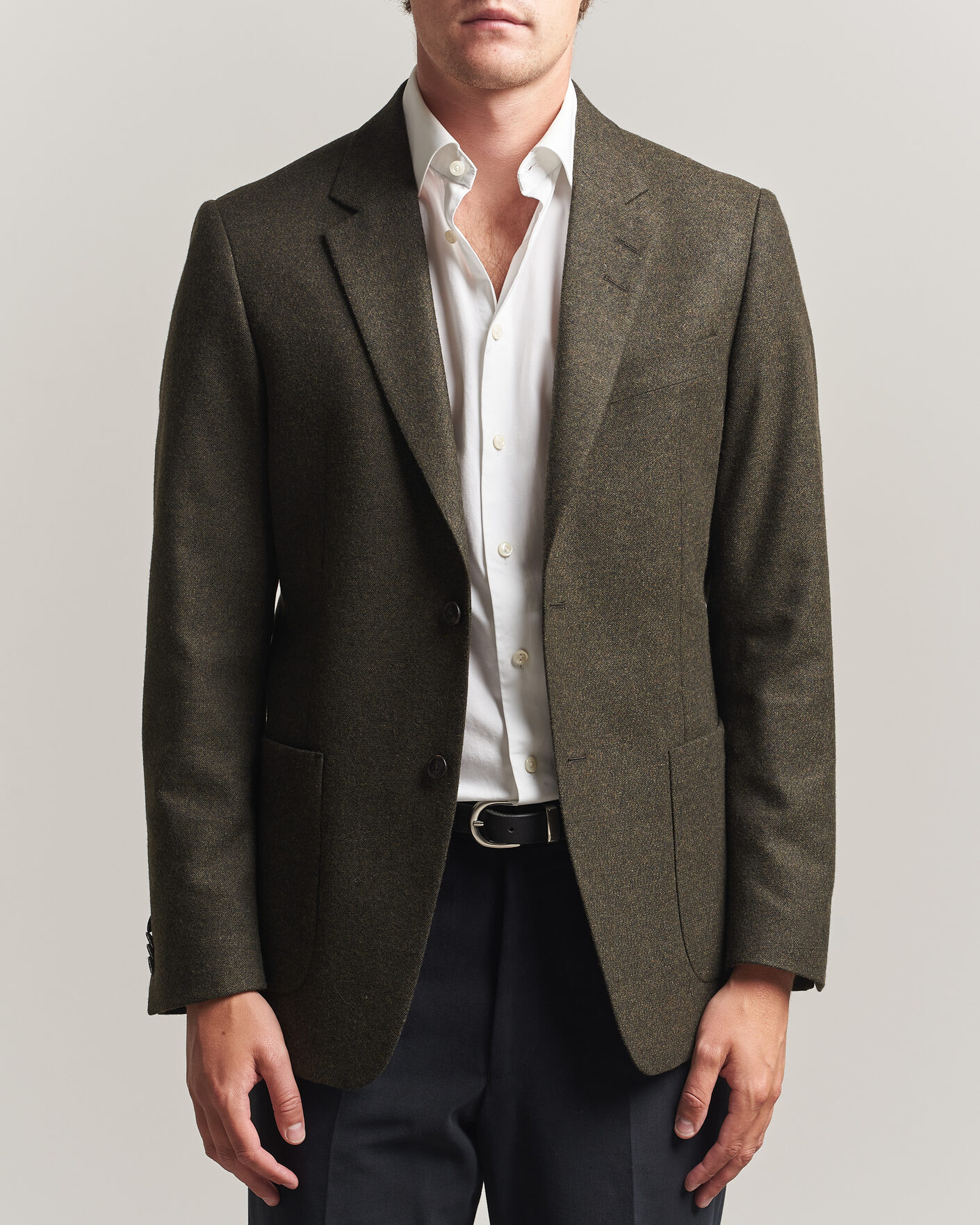 Hombres | Blazers | Tiger of Sweden | Justin Wool Flannel Suit Blazer Muted Canopy