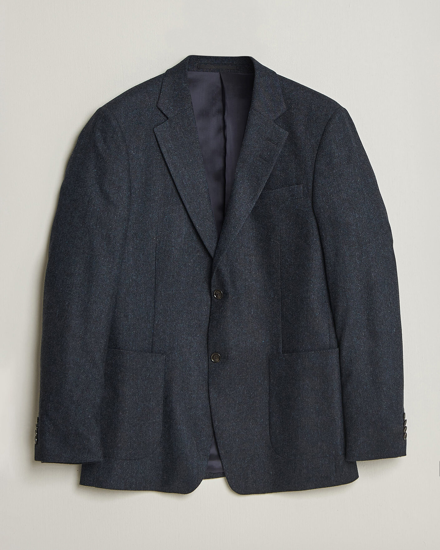 Hombres | Blazers | Tiger of Sweden | Justin Wool Flannel Suit Blazer Midnight Blue