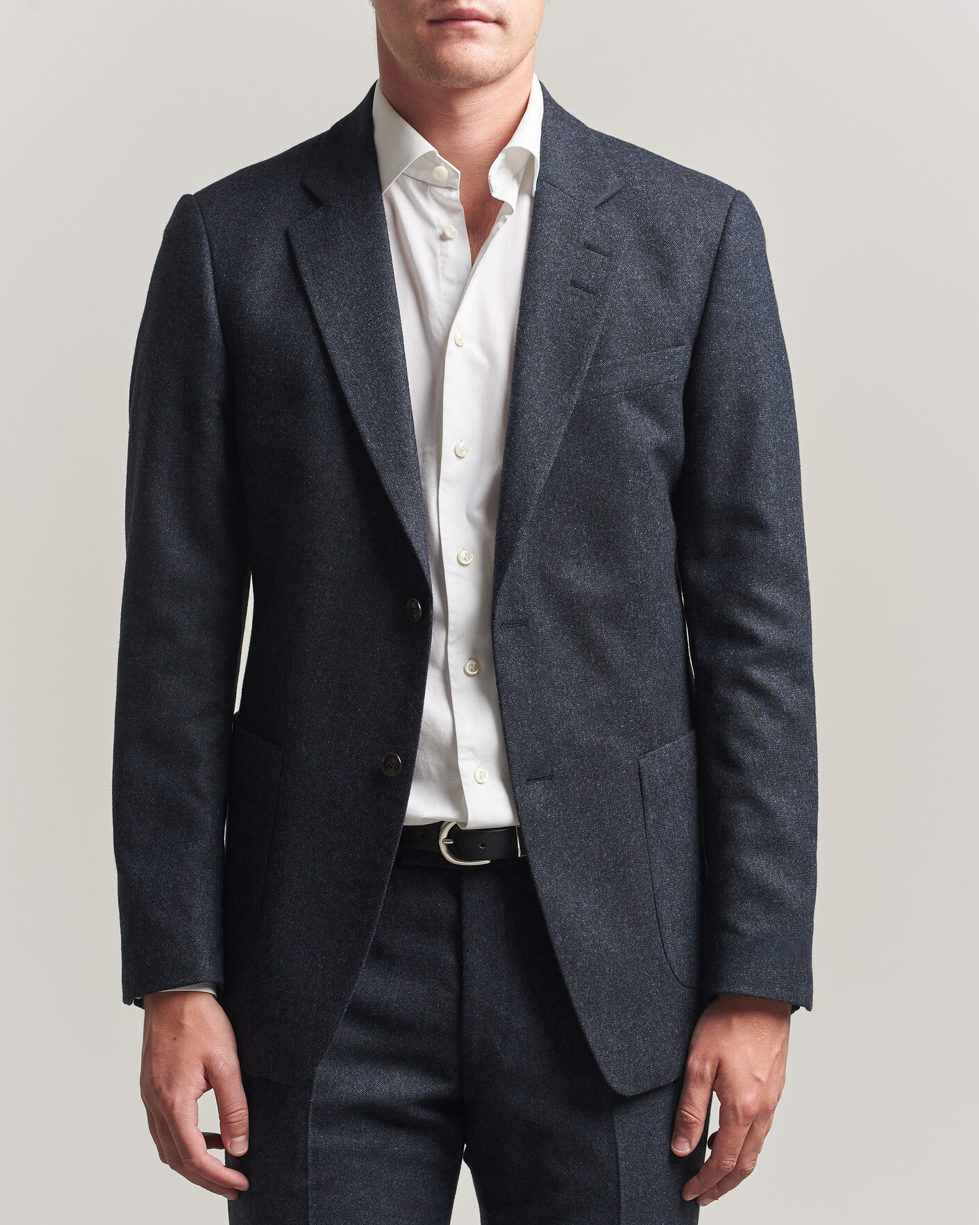 Hombres | Blazers | Tiger of Sweden | Justin Wool Flannel Suit Blazer Midnight Blue