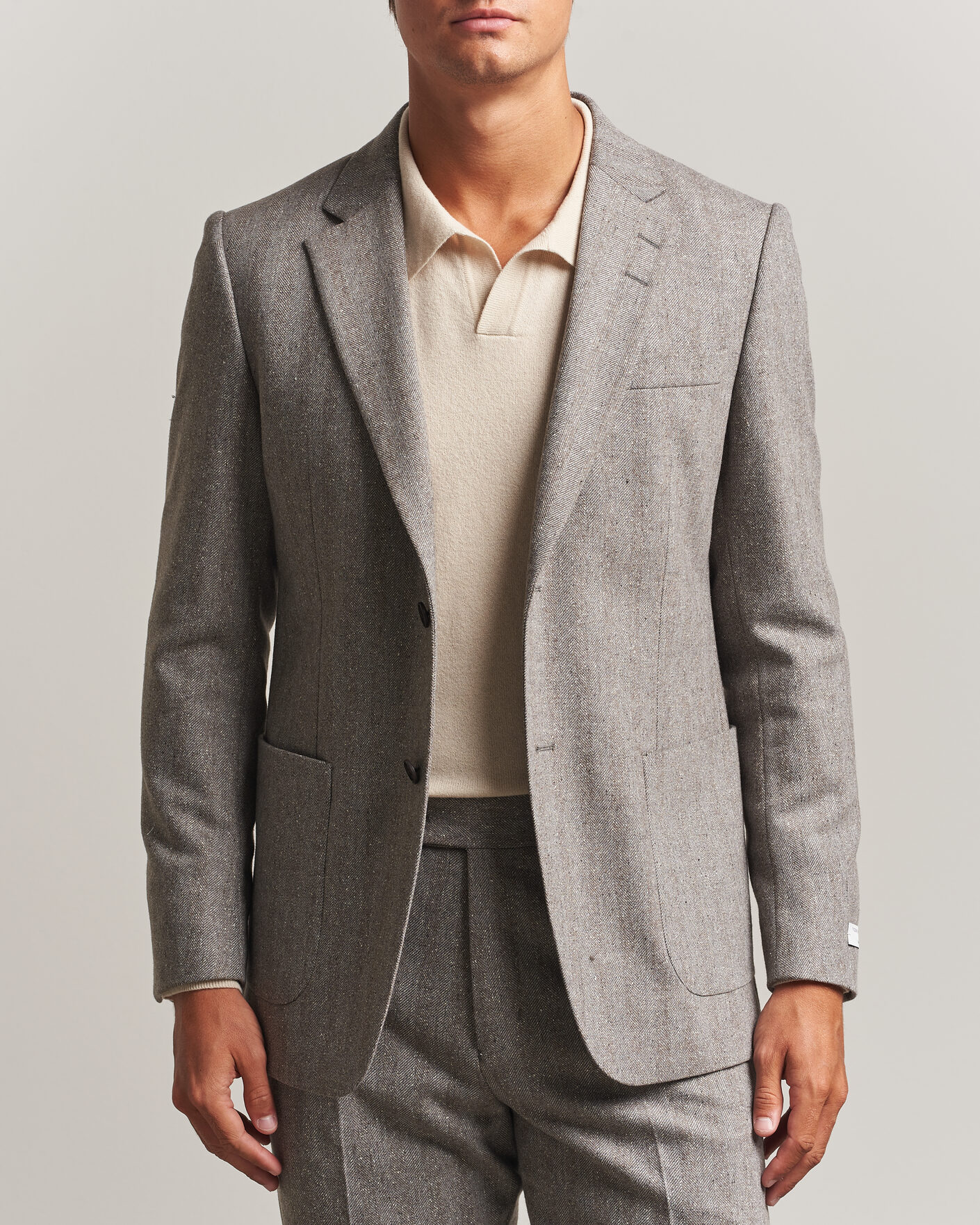 Hombres | Blazers | Tiger of Sweden | Justin Wool Donegal Suit Blazer Dark Stone