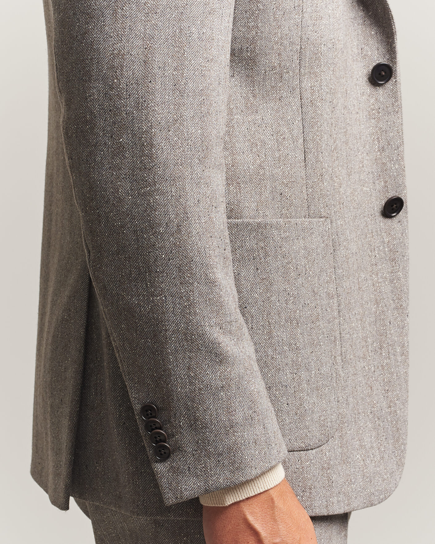 Hombres | Blazers | Tiger of Sweden | Justin Wool Donegal Suit Blazer Dark Stone