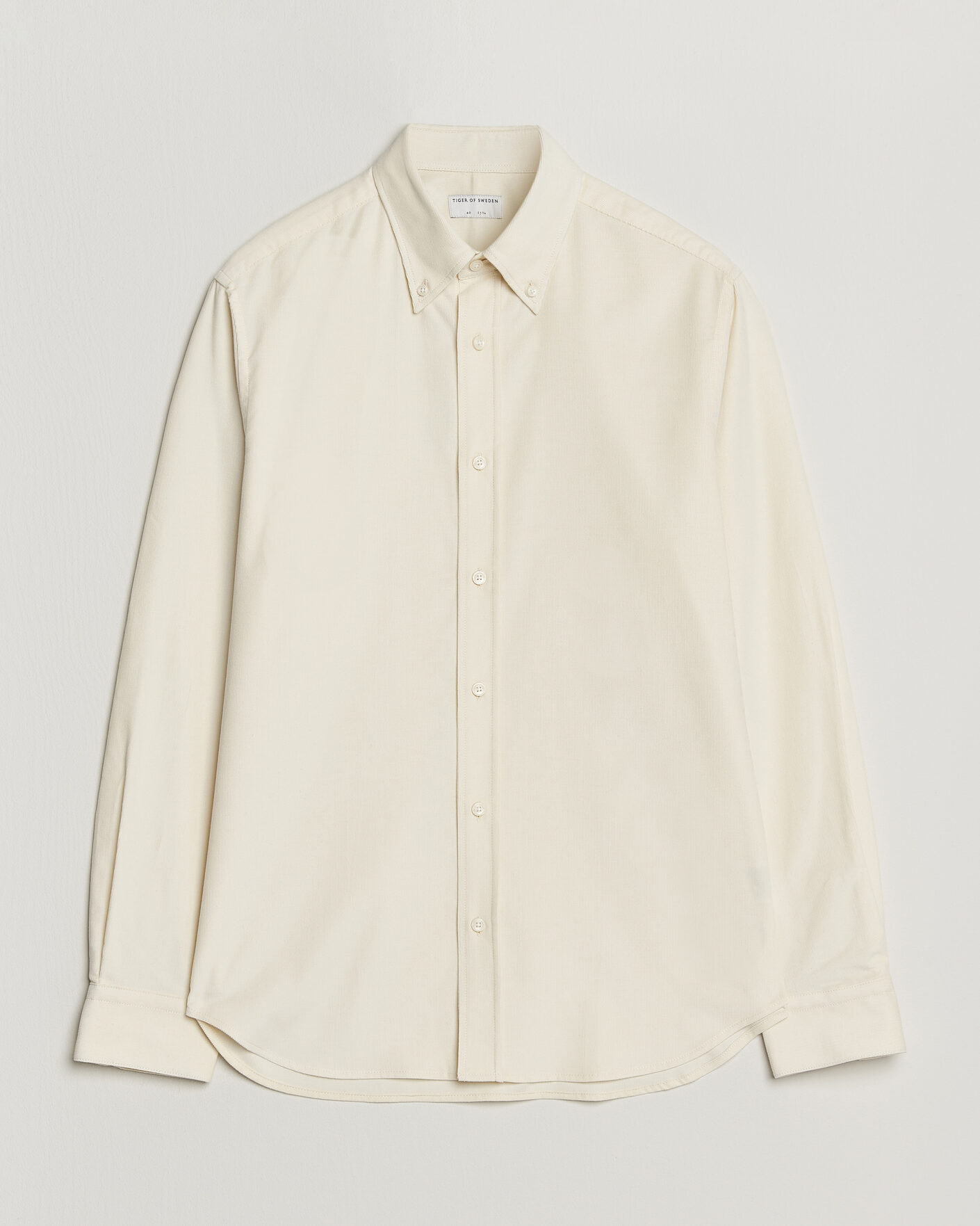 Hombres | Camisas | Tiger of Sweden | Bjorn Corduroy Shirt Cream White
