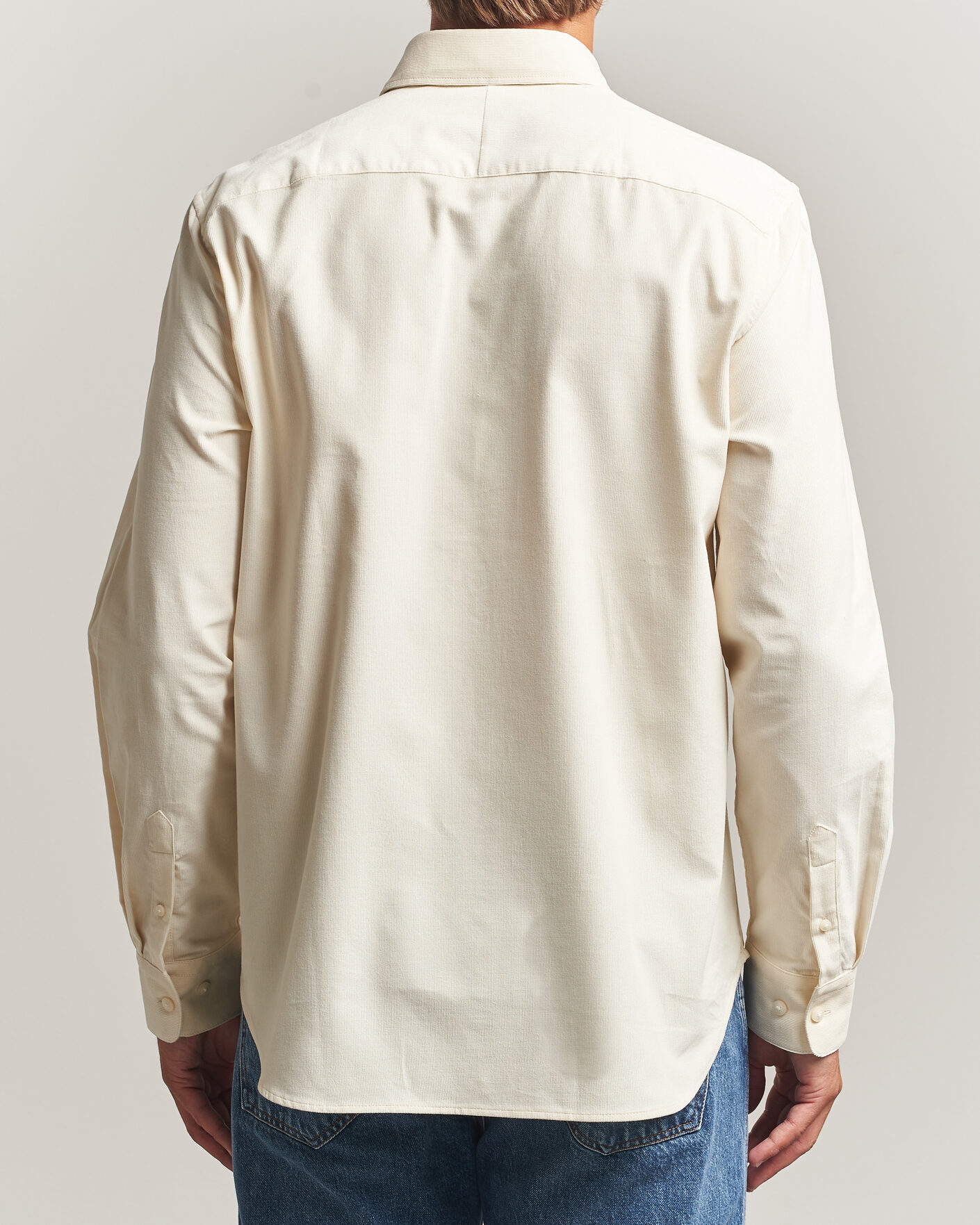 Hombres | Camisas | Tiger of Sweden | Bjorn Corduroy Shirt Cream White