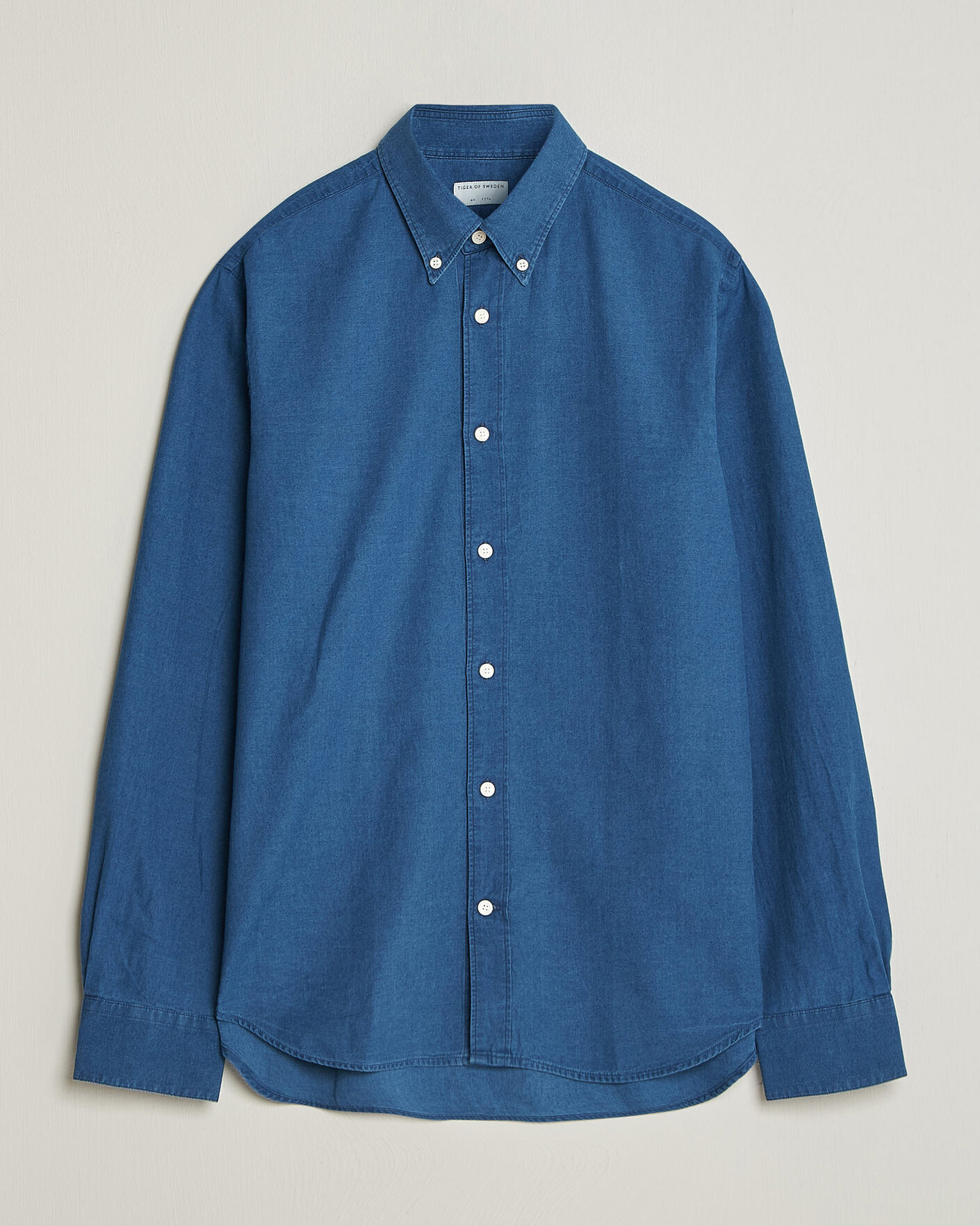 Hombres | Camisas | Tiger of Sweden | Bjorn Denim Shirt Blue