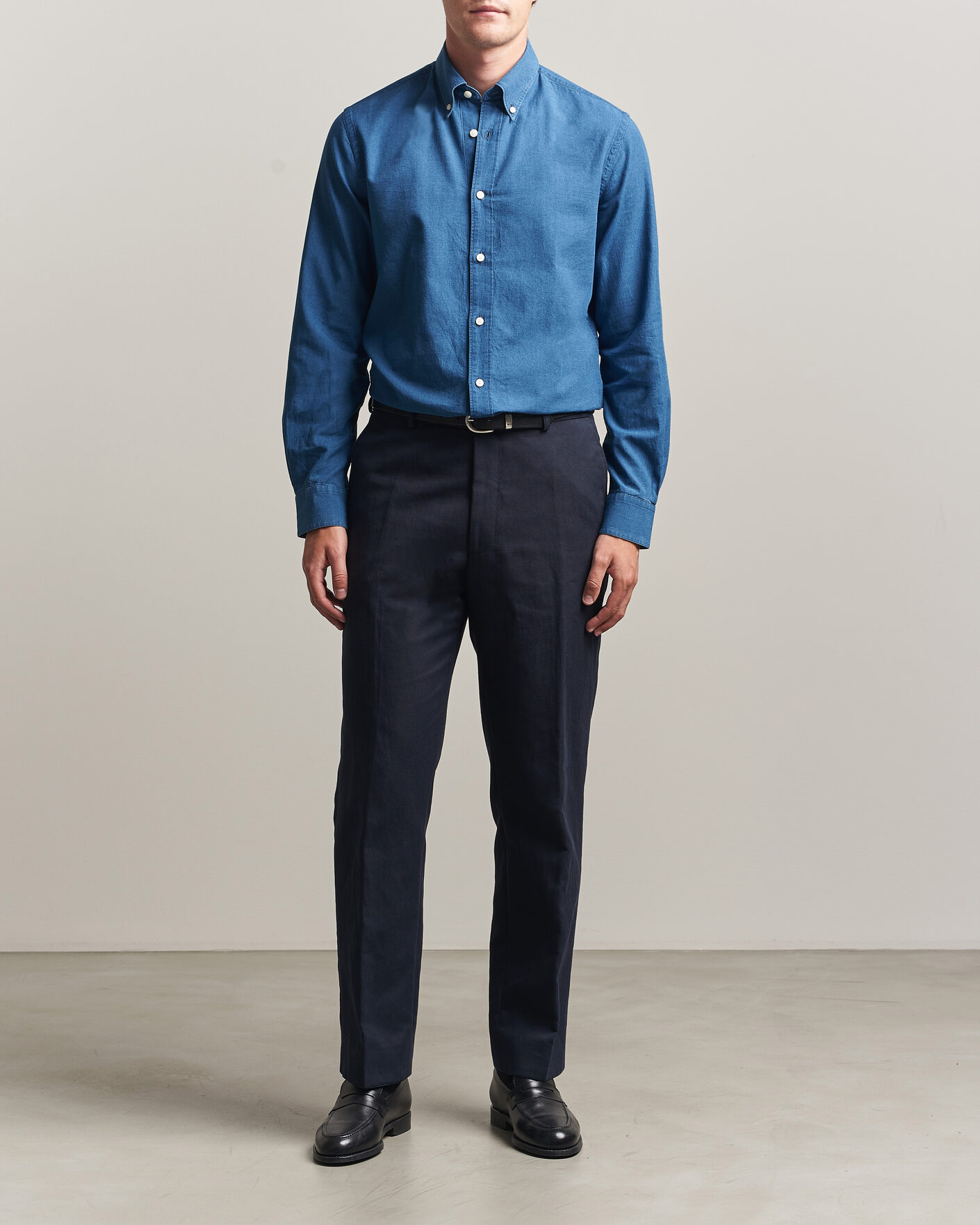 Hombres | Camisas | Tiger of Sweden | Bjorn Denim Shirt Blue