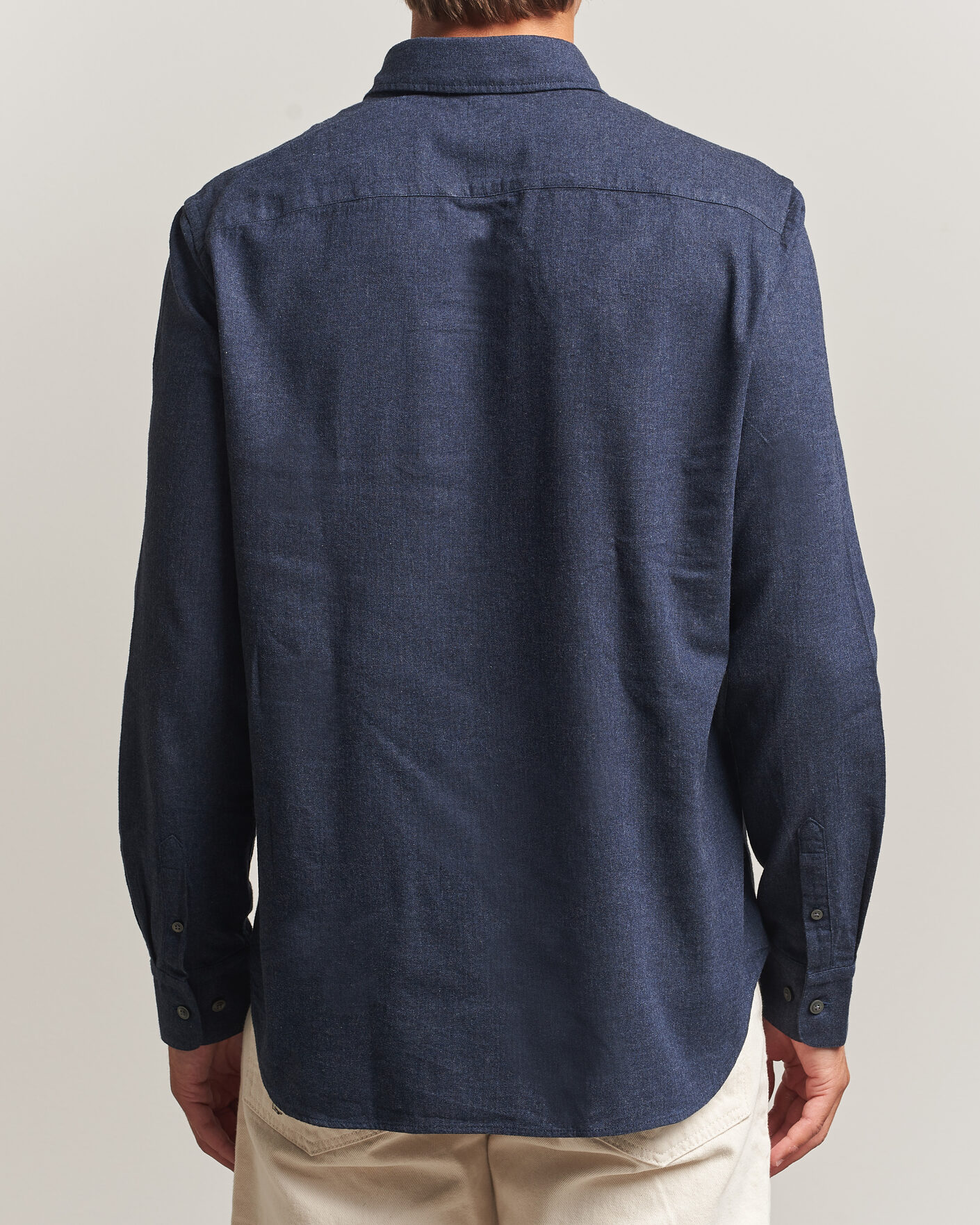 Hombres | Camisas | Tiger of Sweden | Bjorn Brushed Cotton Shirt Steel Blue