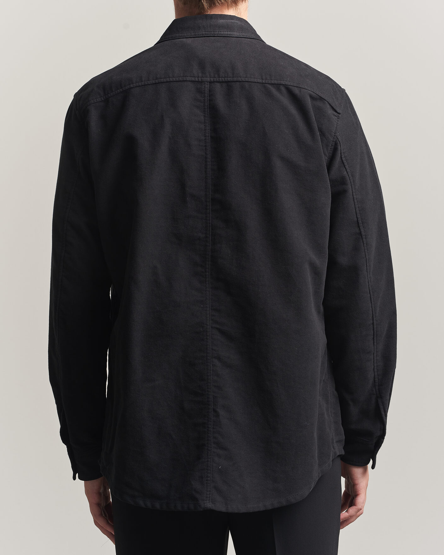 Hombres | Camisas | Tiger of Sweden | Bishop Cotton Overshirt Black