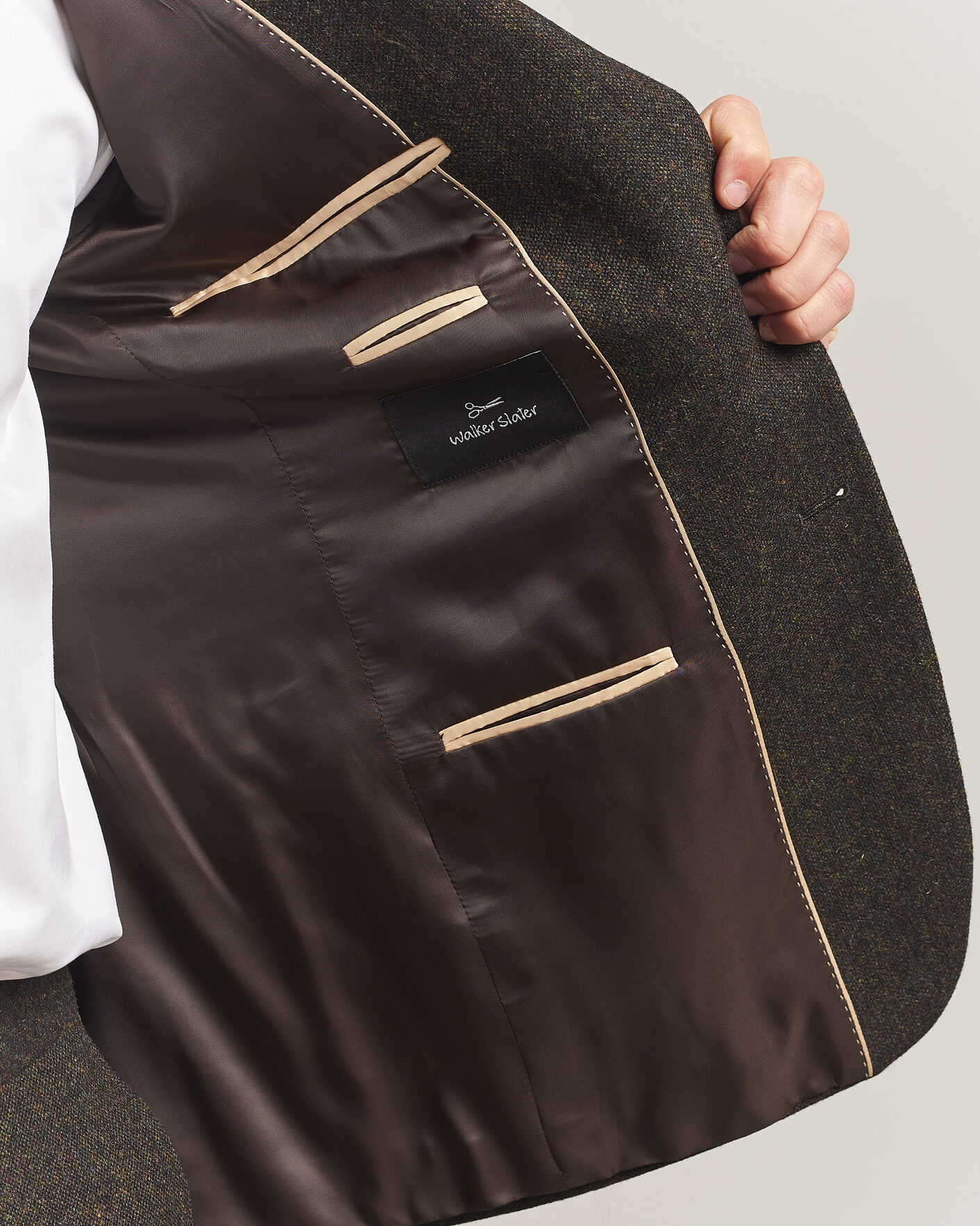 Hombres | Blazers | Walker Slater | Edward Shetland Wool Donegal Blazer Brown