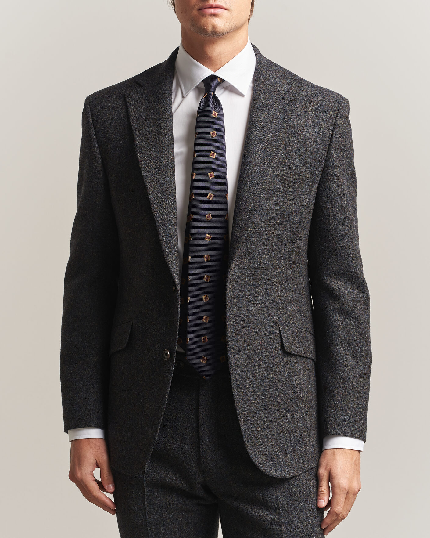 Hombres | Blazers | Walker Slater | Edward Shetland Wool Donegal Blazer Navy