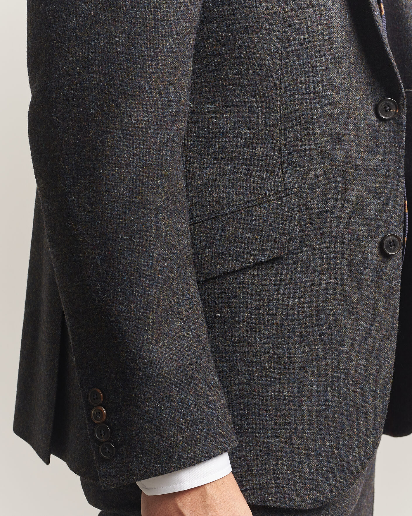 Hombres | Blazers | Walker Slater | Edward Shetland Wool Donegal Blazer Navy