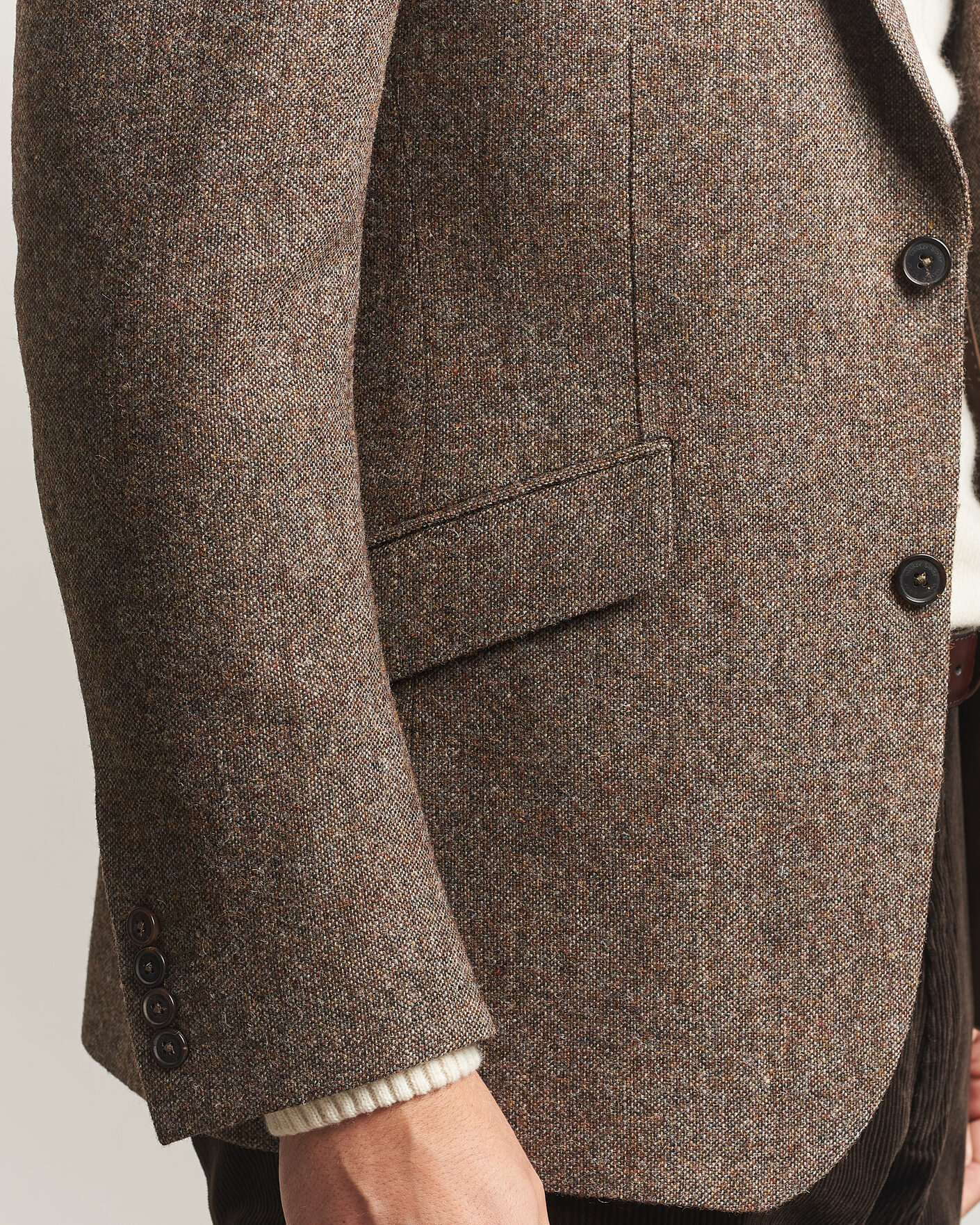 Hombres | Blazers | Walker Slater | Edward Shetland Wool Donegal Blazer Tobacco