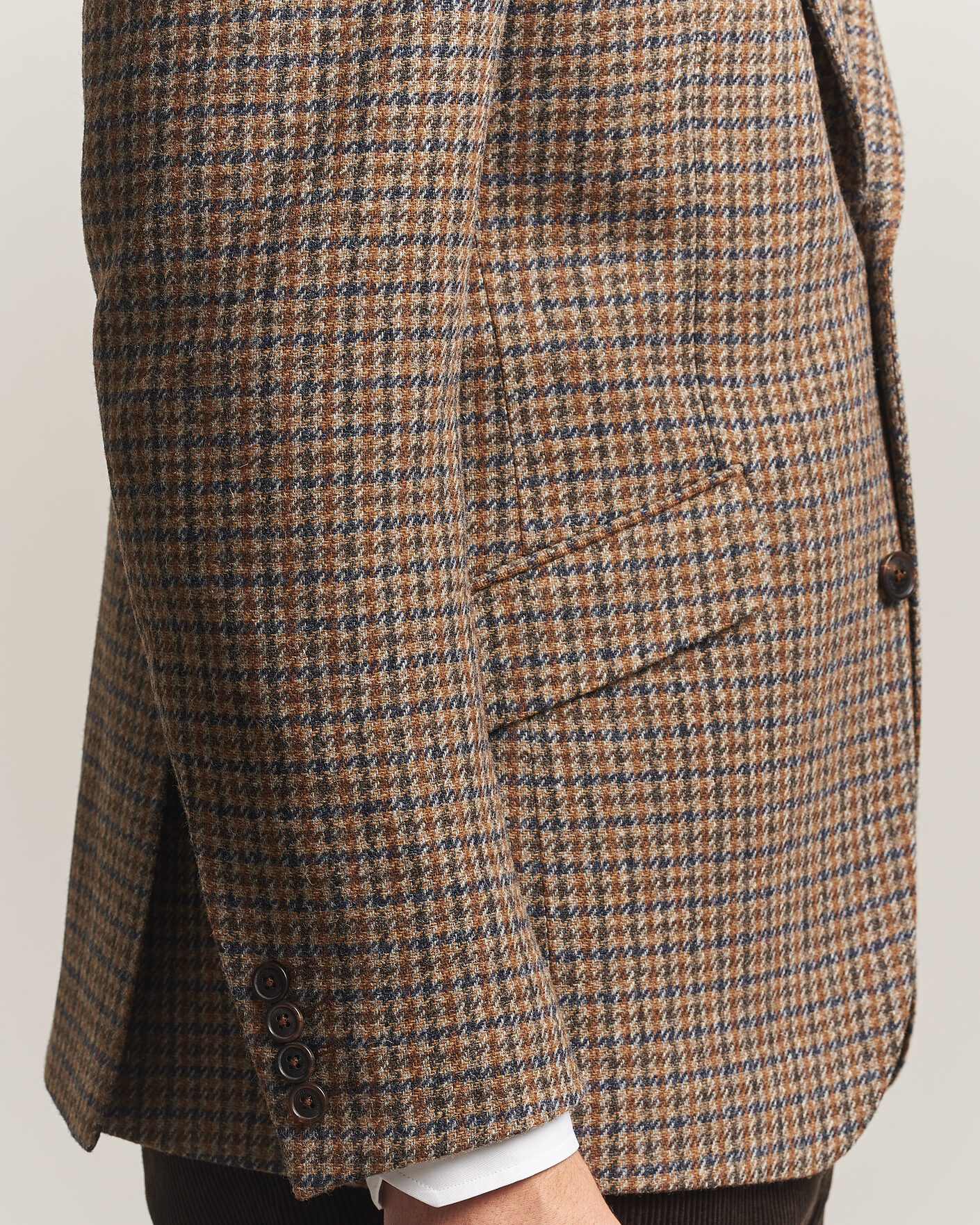 Hombres | Blazers | Walker Slater | Edward Lambswool Puppytooth Blazer Sandstone