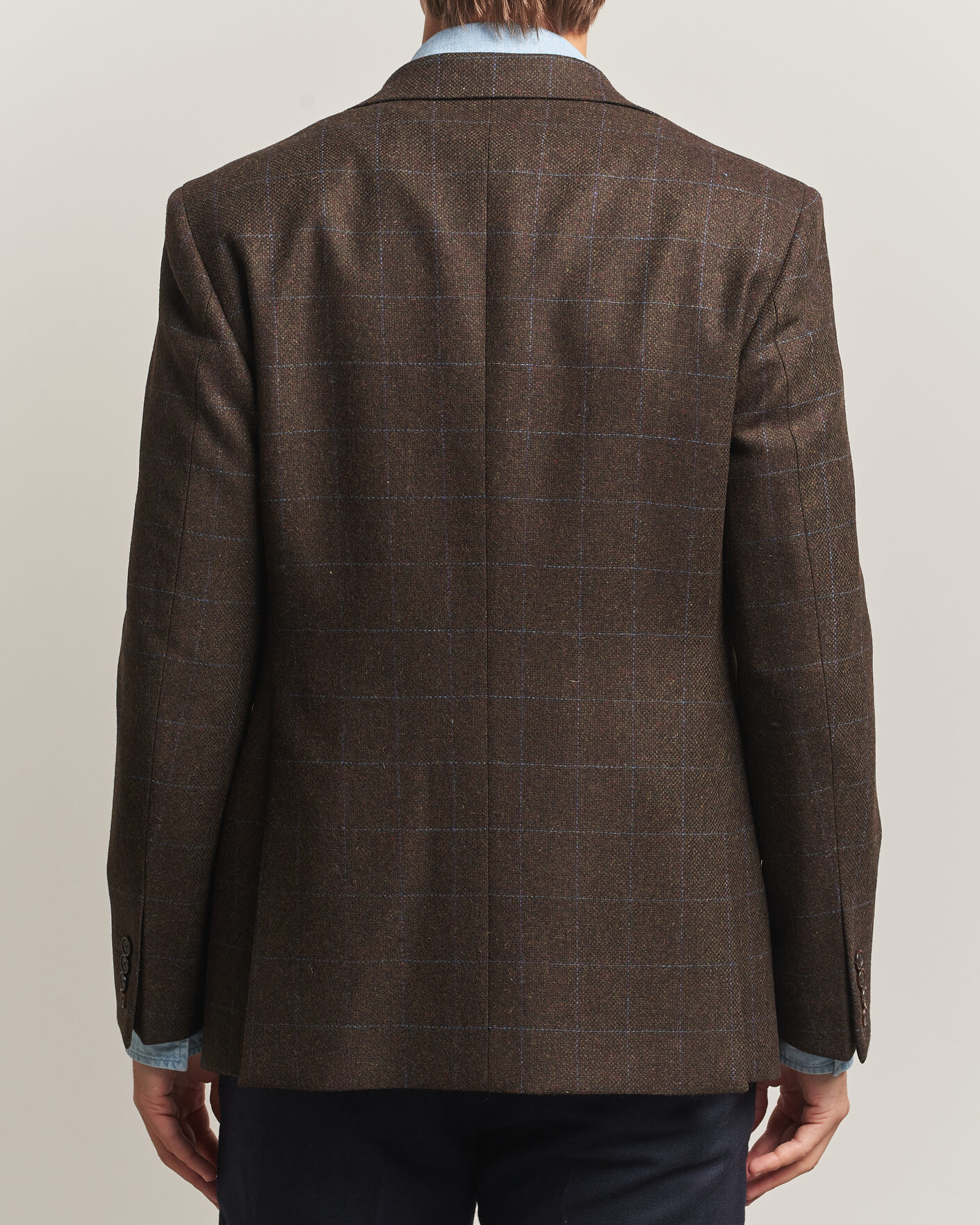 Hombres | Blazers | Walker Slater | Edward Lambswool Windowpane Blazer Brown