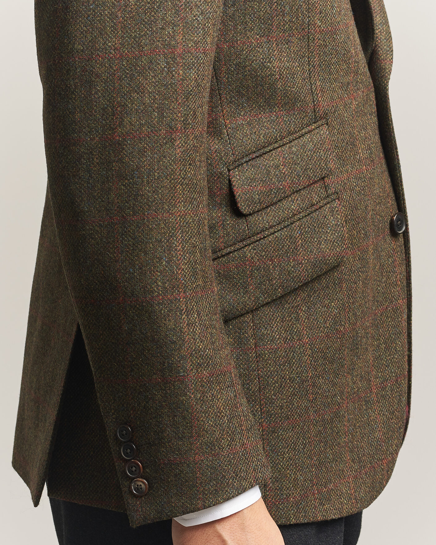Hombres | Blazers | Walker Slater | Edward Lambswool Windowpane Blazer Green