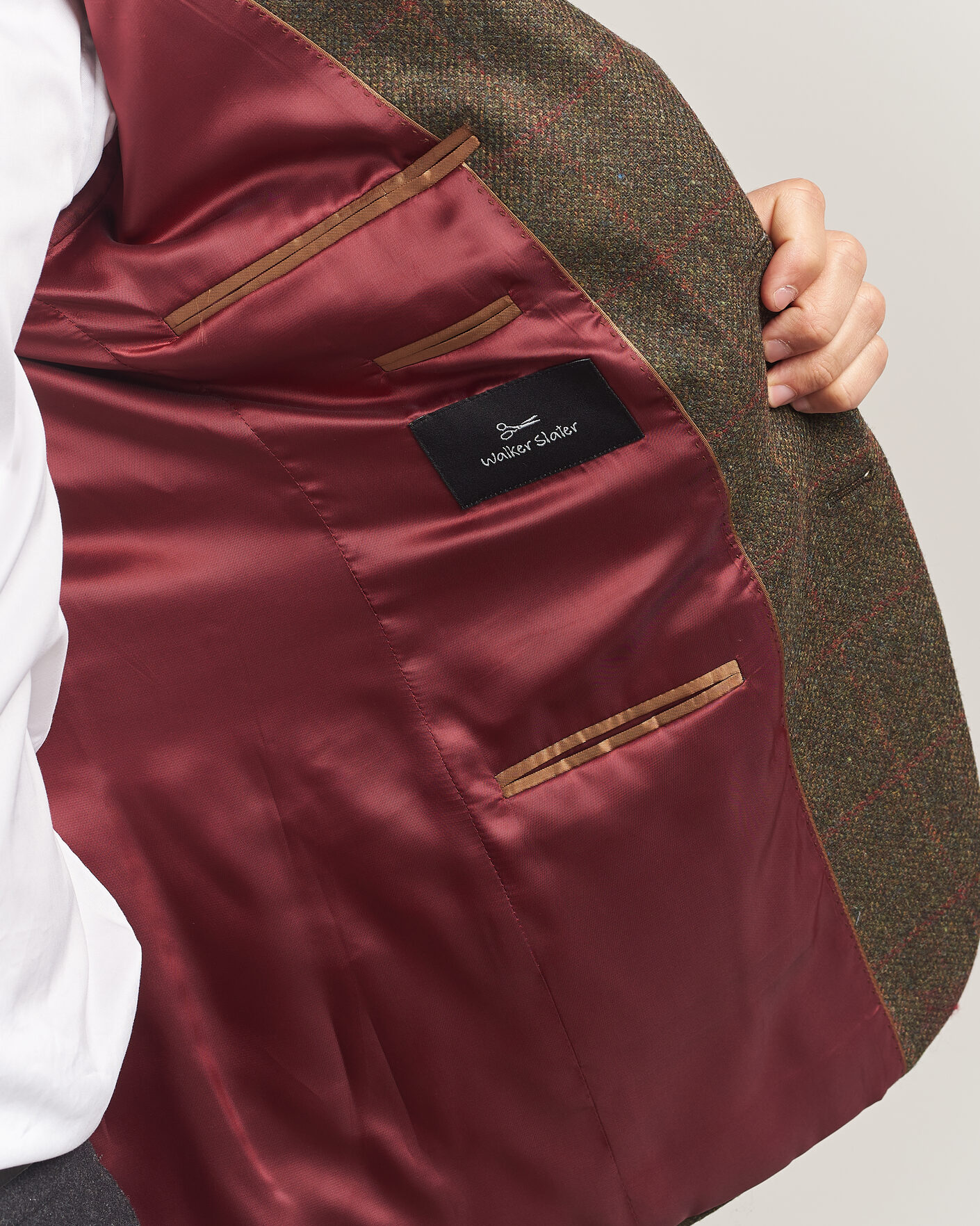 Hombres | Blazers | Walker Slater | Edward Lambswool Windowpane Blazer Green