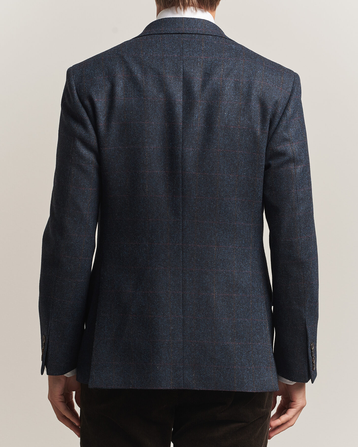Hombres | Blazers | Walker Slater | Edward Lambswool Windowpane Blazer Navy