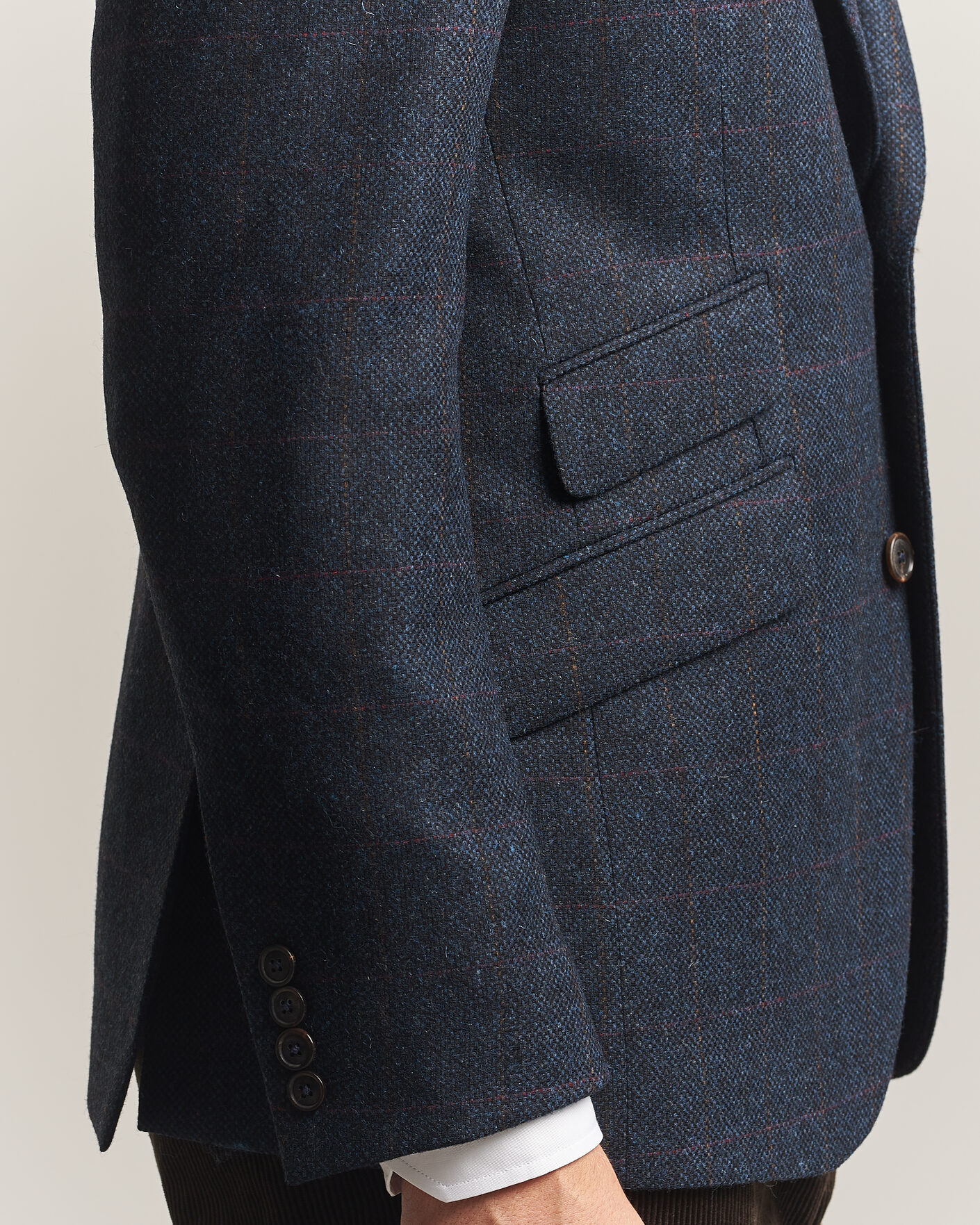 Hombres | Blazers | Walker Slater | Edward Lambswool Windowpane Blazer Navy