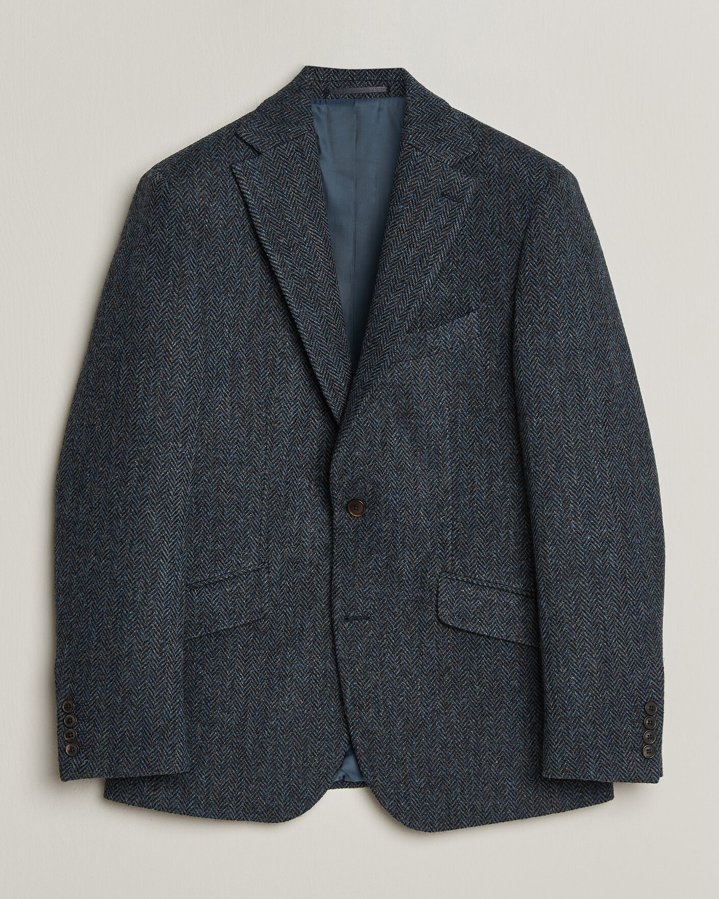 Hombres | Blazers | Walker Slater | Edward Harris Tweed Herringbone Blazer Navy