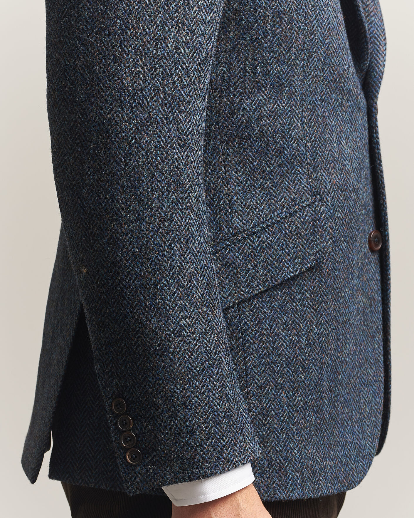 Hombres | Blazers | Walker Slater | Edward Harris Tweed Herringbone Blazer Navy