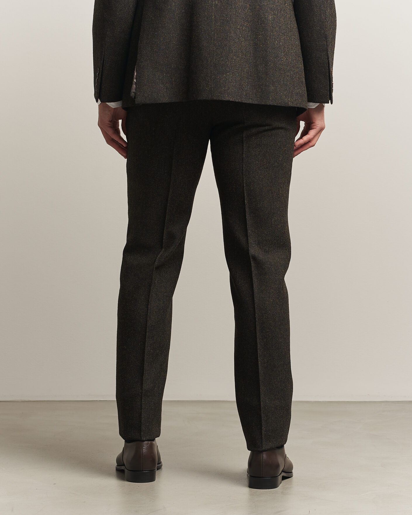 Hombres | Pantalones | Walker Slater | Edward Shetland Wool Donegal Trousers Brown