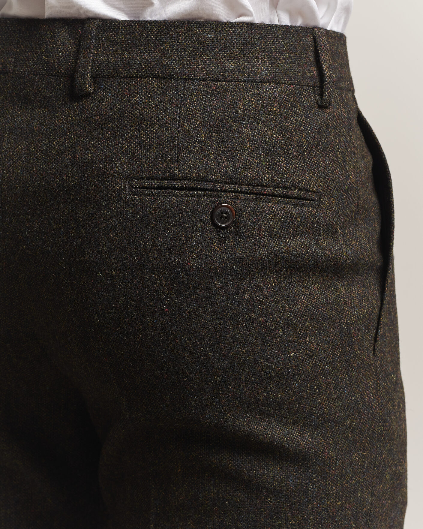 Hombres | Pantalones | Walker Slater | Edward Shetland Wool Donegal Trousers Brown