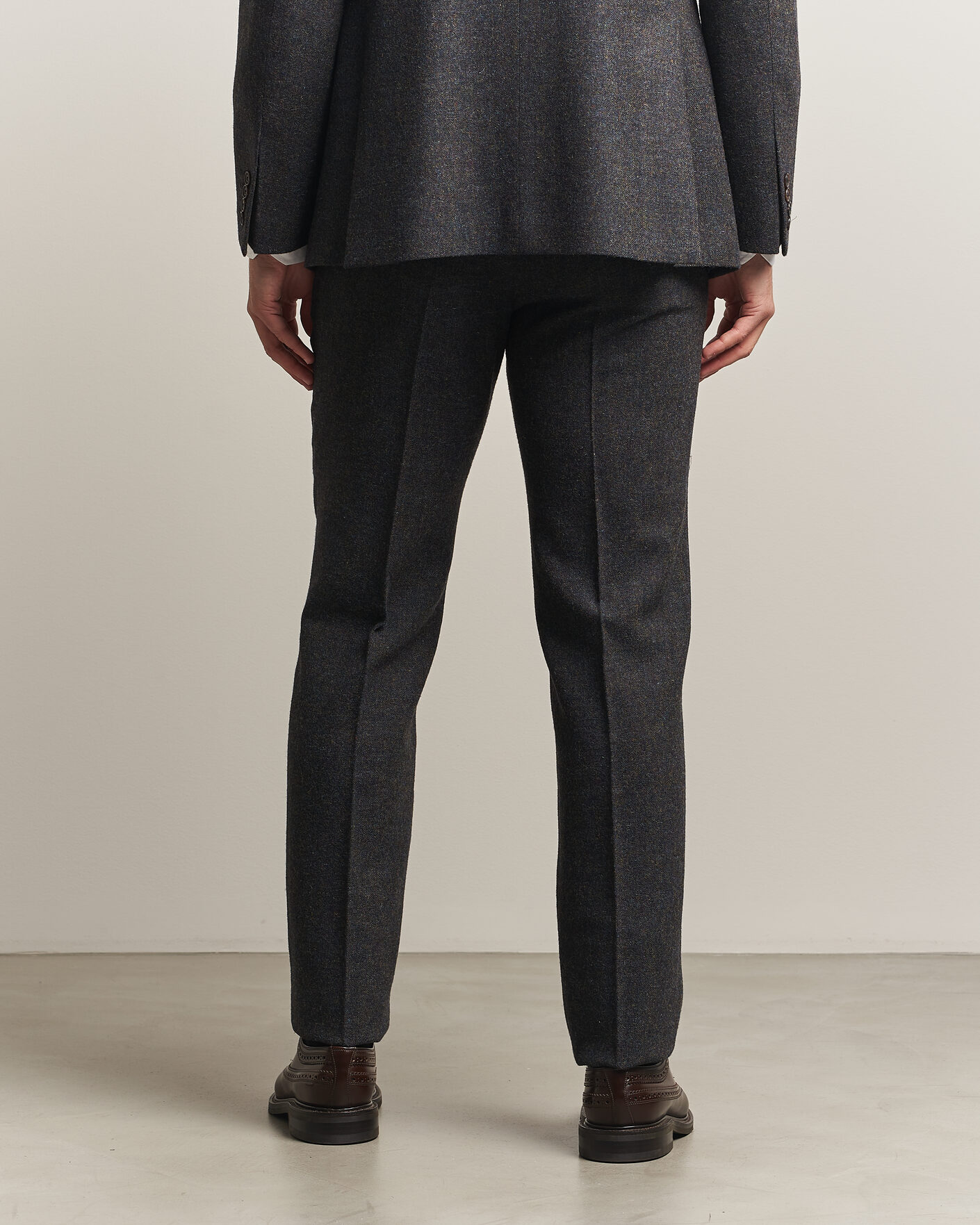 Hombres | Pantalones | Walker Slater | Edward Shetland Wool Donegal Trousers Navy