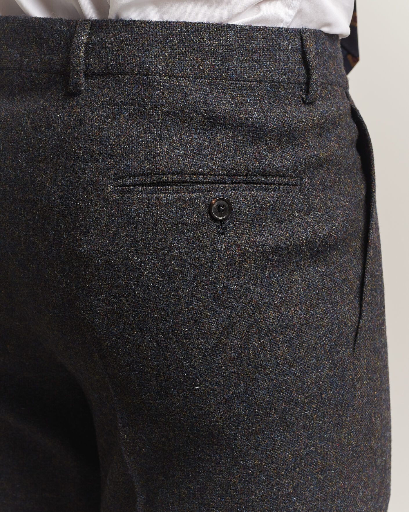 Hombres | Pantalones | Walker Slater | Edward Shetland Wool Donegal Trousers Navy