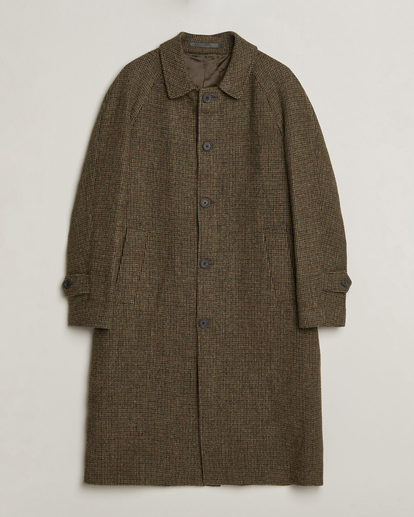 Hombres | Abrigos y chaquetas | Walker Slater | Sherlock Harris Tweed Microcheck Coat Amber Brown