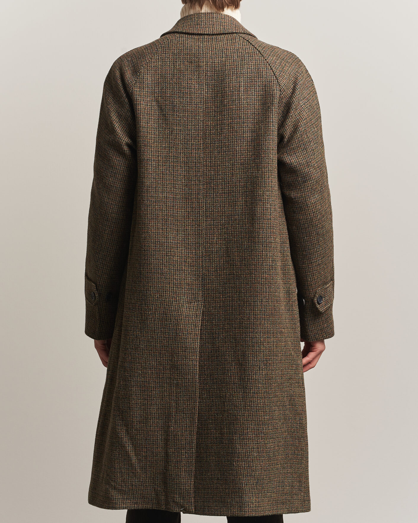Hombres | Abrigos y chaquetas | Walker Slater | Sherlock Harris Tweed Microcheck Coat Amber Brown