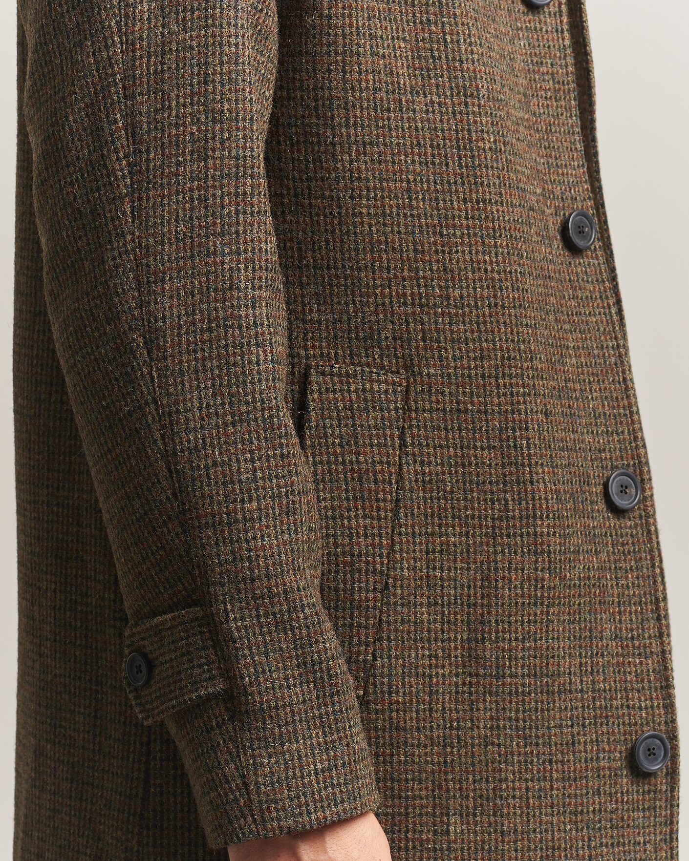Hombres | Abrigos y chaquetas | Walker Slater | Sherlock Harris Tweed Microcheck Coat Amber Brown
