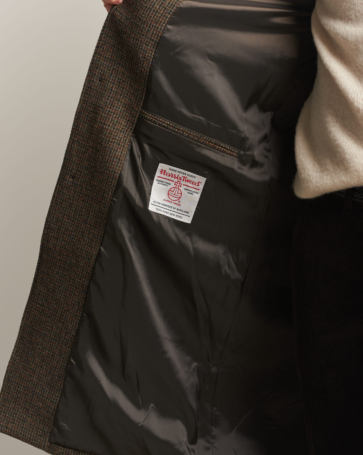 Hombres | Abrigos y chaquetas | Walker Slater | Sherlock Harris Tweed Microcheck Coat Amber Brown