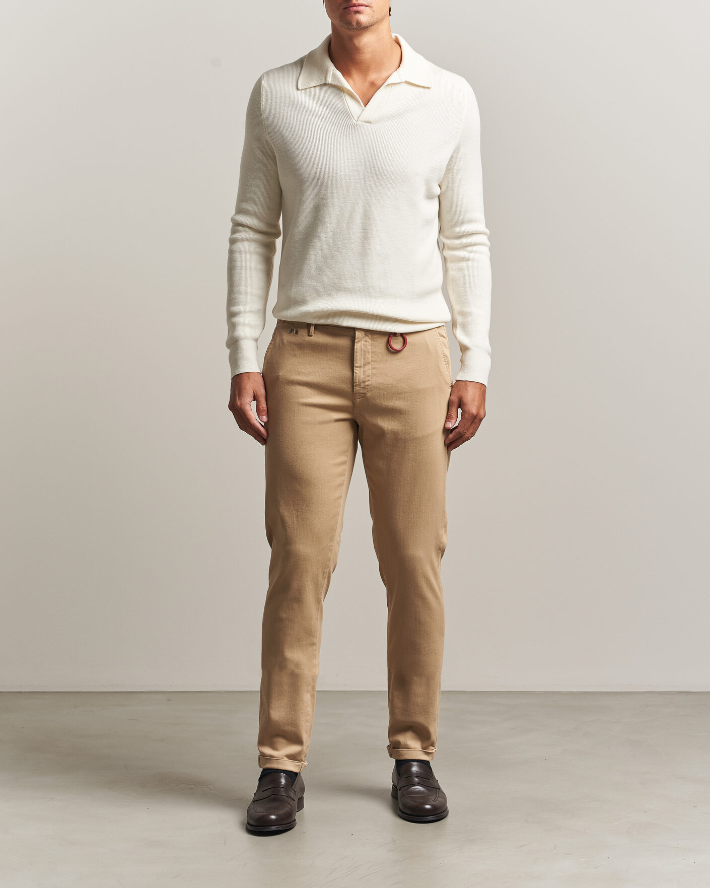 Hombres | Pantalones | Tramarossa | Luis Superstrech Cotton Chino Beige