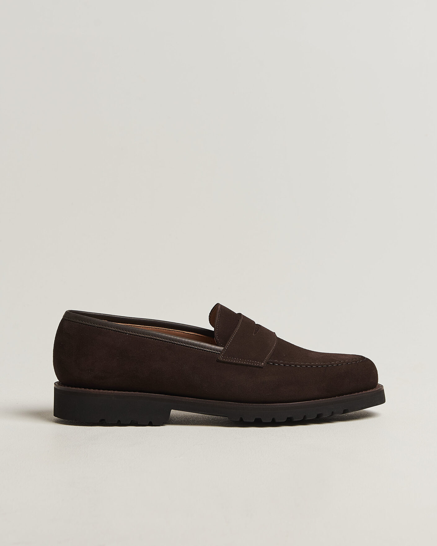 Hombres | Mocasines | Crockett & Jones | Boston 2 VI-Lite Loafer Dark Oak Suede
