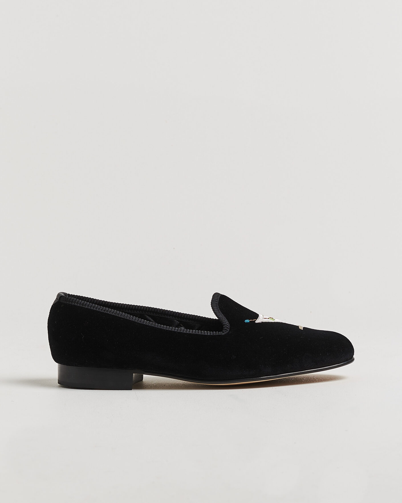 Hombres | Mocasines | Bowhill & Elliott | Martini Venetian Pump Black Velvet