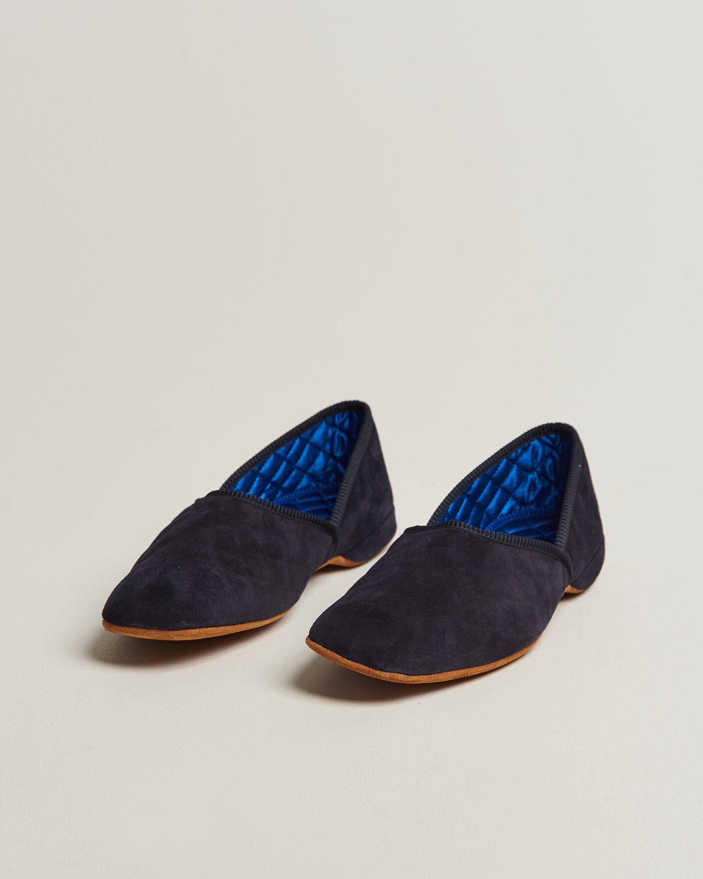 Hombres | Sandalias y chanclas | Bowhill & Elliott | Grecian Indoor Slippers Navy Suede