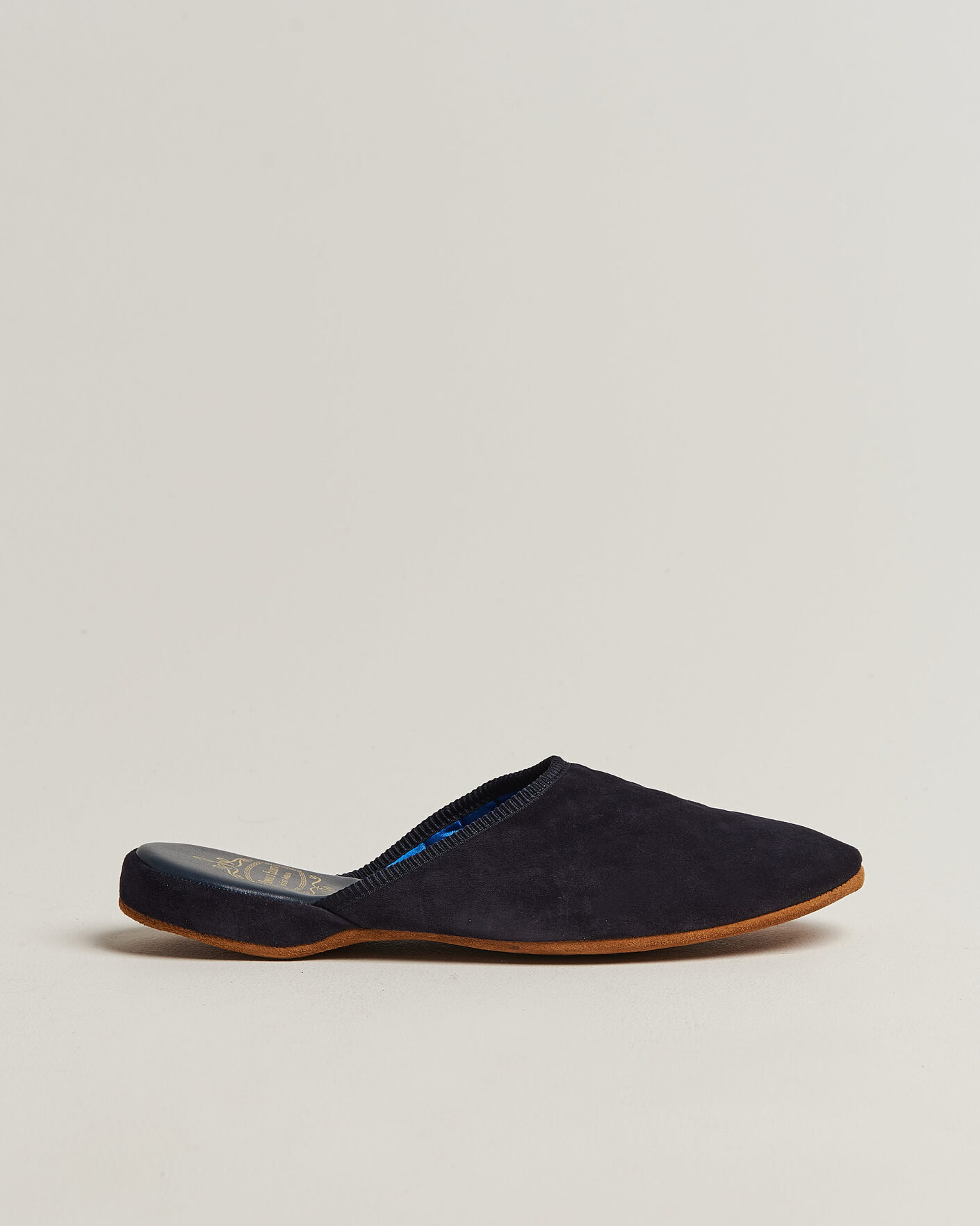 Hombres | Sandalias y chanclas | Bowhill & Elliott | Mule Slipper Quilt Lining Navy Suede