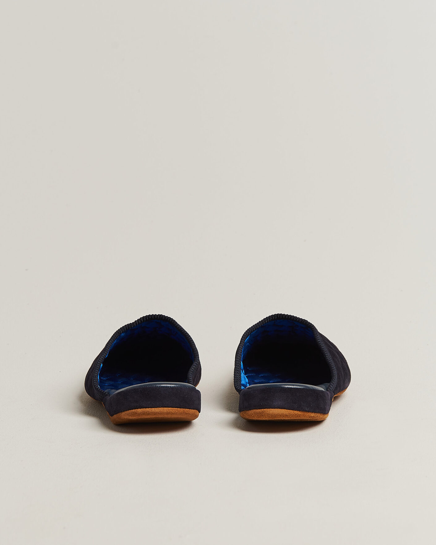 Hombres | Sandalias y chanclas | Bowhill & Elliott | Mule Slipper Quilt Lining Navy Suede