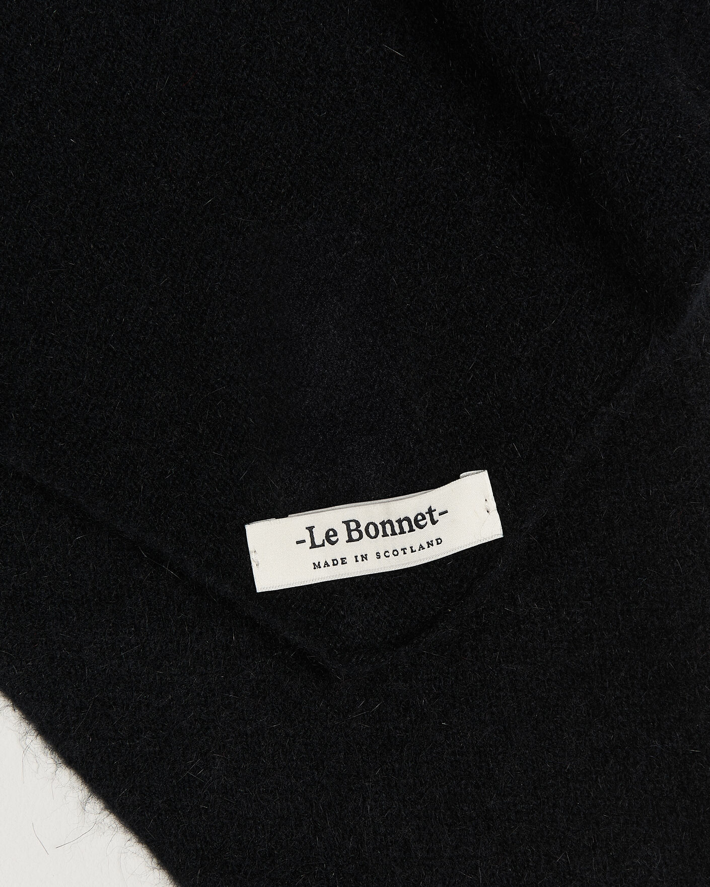Hombres | Bufandas elegantes | Le Bonnet | Lambswool/Caregora Bandana Onyx