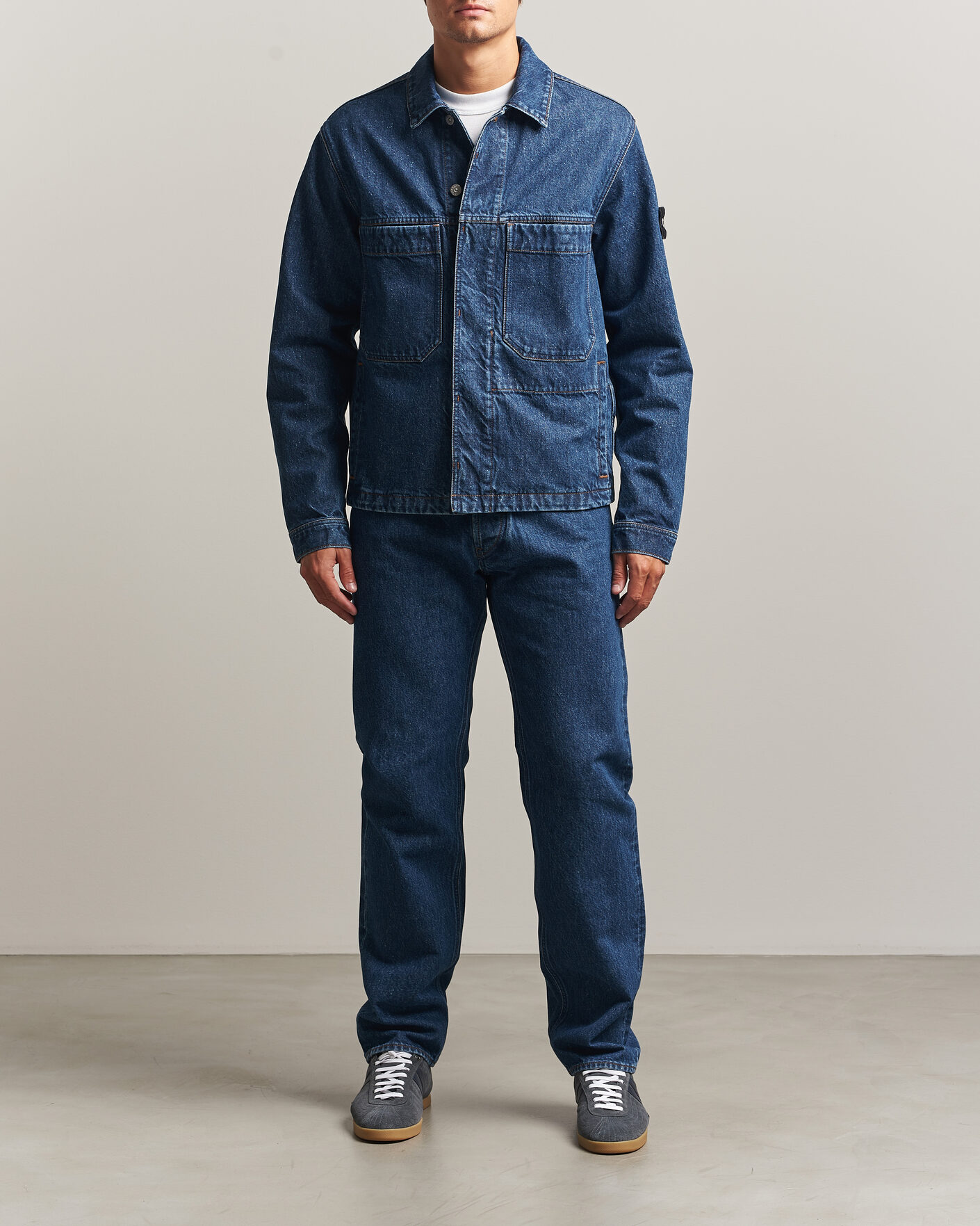 Hombres | Vaqueros | Stone Island | Regular Straight Fit Indigo Jeans Blue Medium Wash