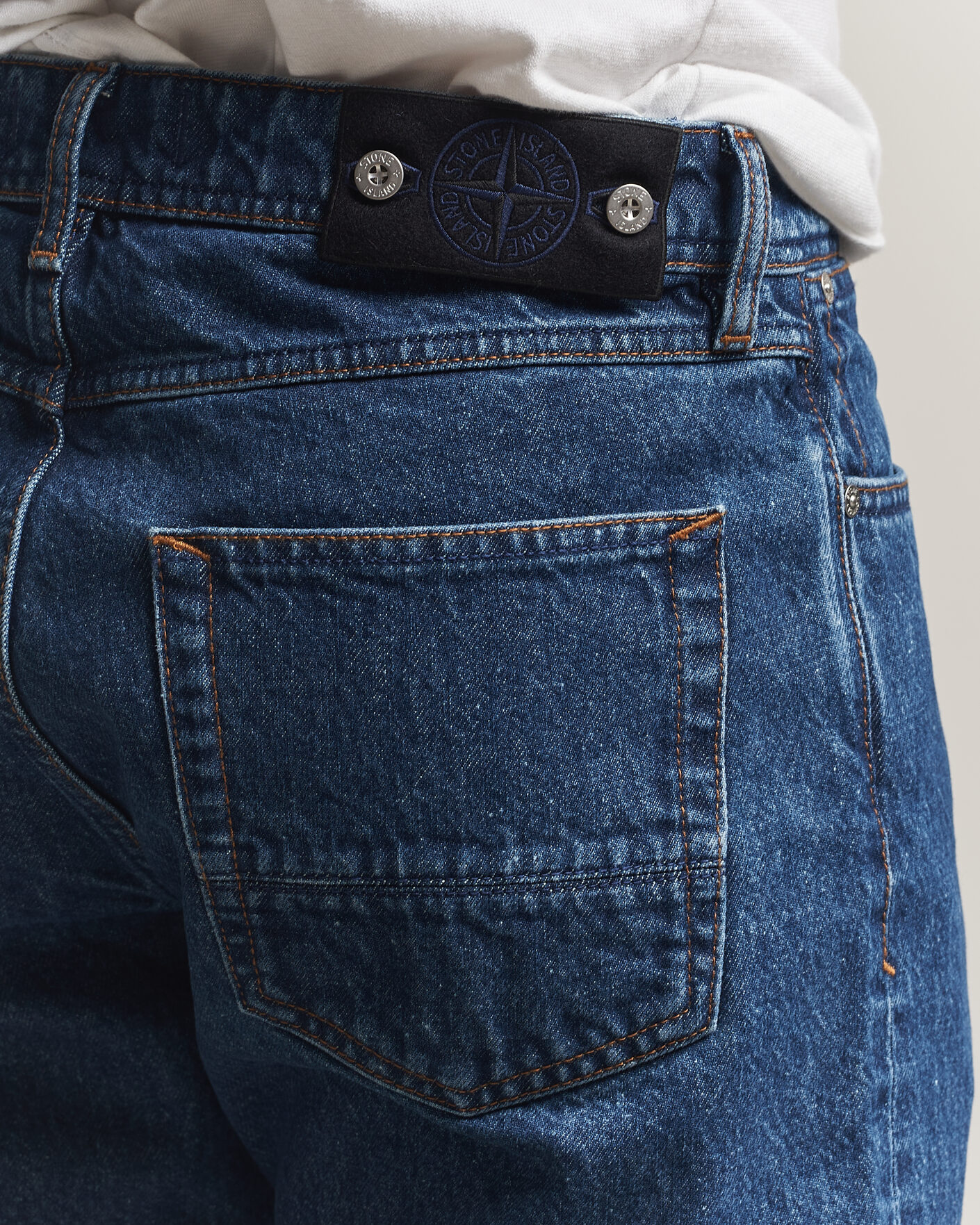 Hombres | Vaqueros | Stone Island | Regular Straight Fit Indigo Jeans Blue Medium Wash