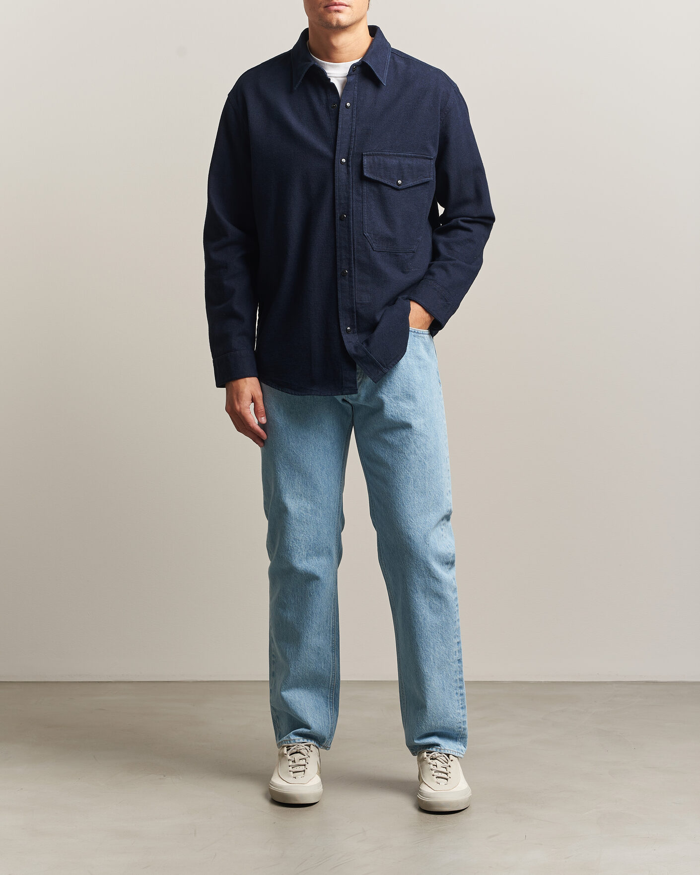 Hombres | Vaqueros | Stone Island | Regular Straight Fit Indigo Jeans Blue Light Wash
