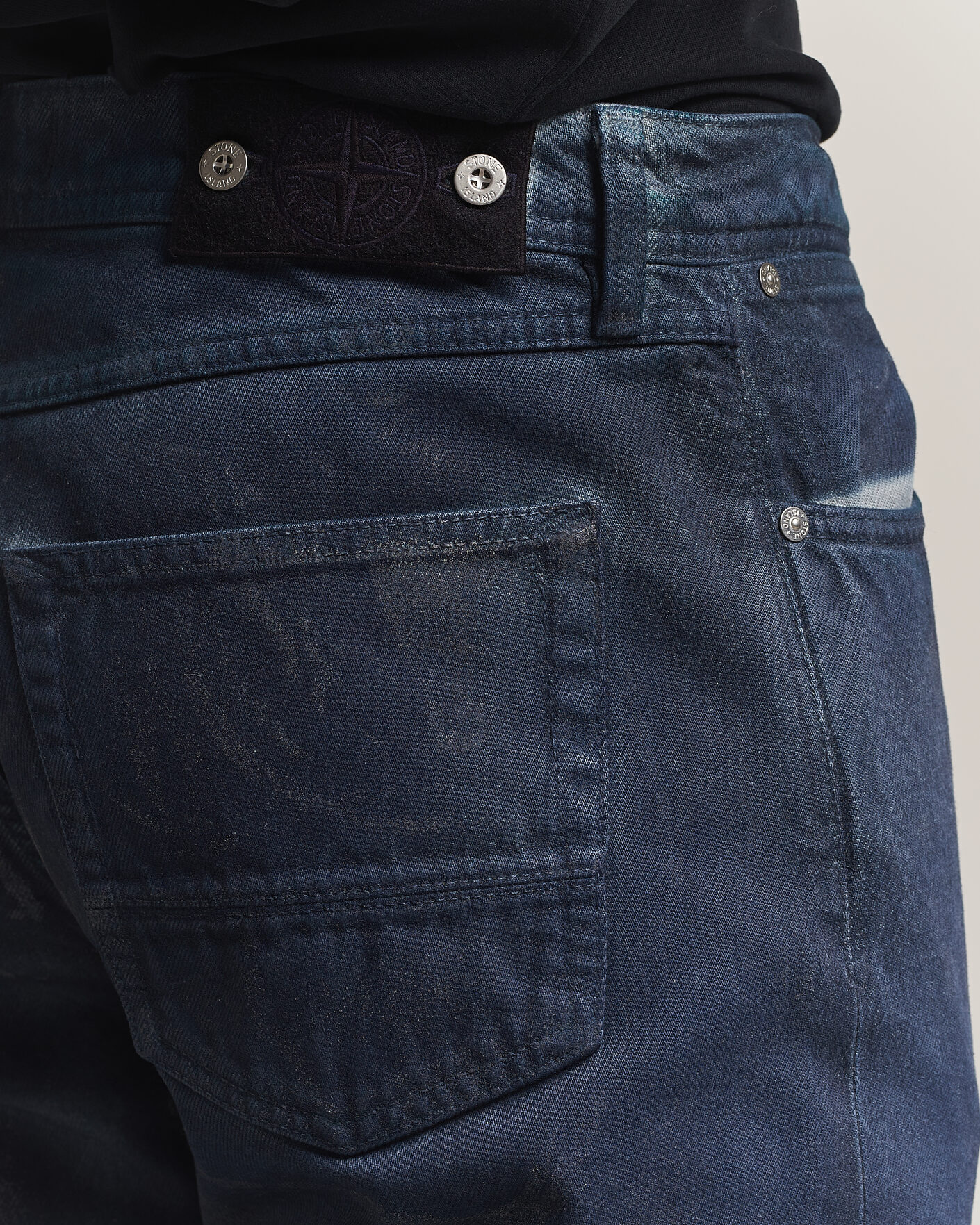 Hombres | Vaqueros | Stone Island | Hand Sprayed Reflective Bull Denim Jeans Slate Blue