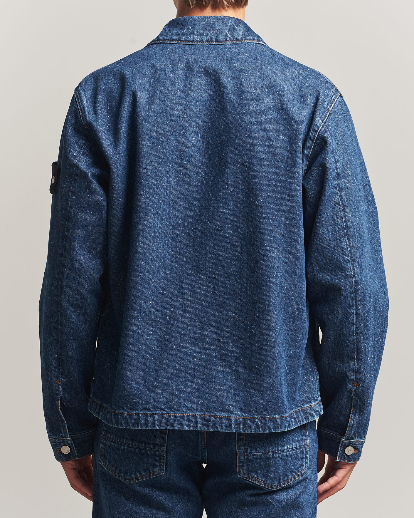 Hombres | Abrigos y chaquetas | Stone Island | Indigo Denim Coach Jacket Blue Medium Wash