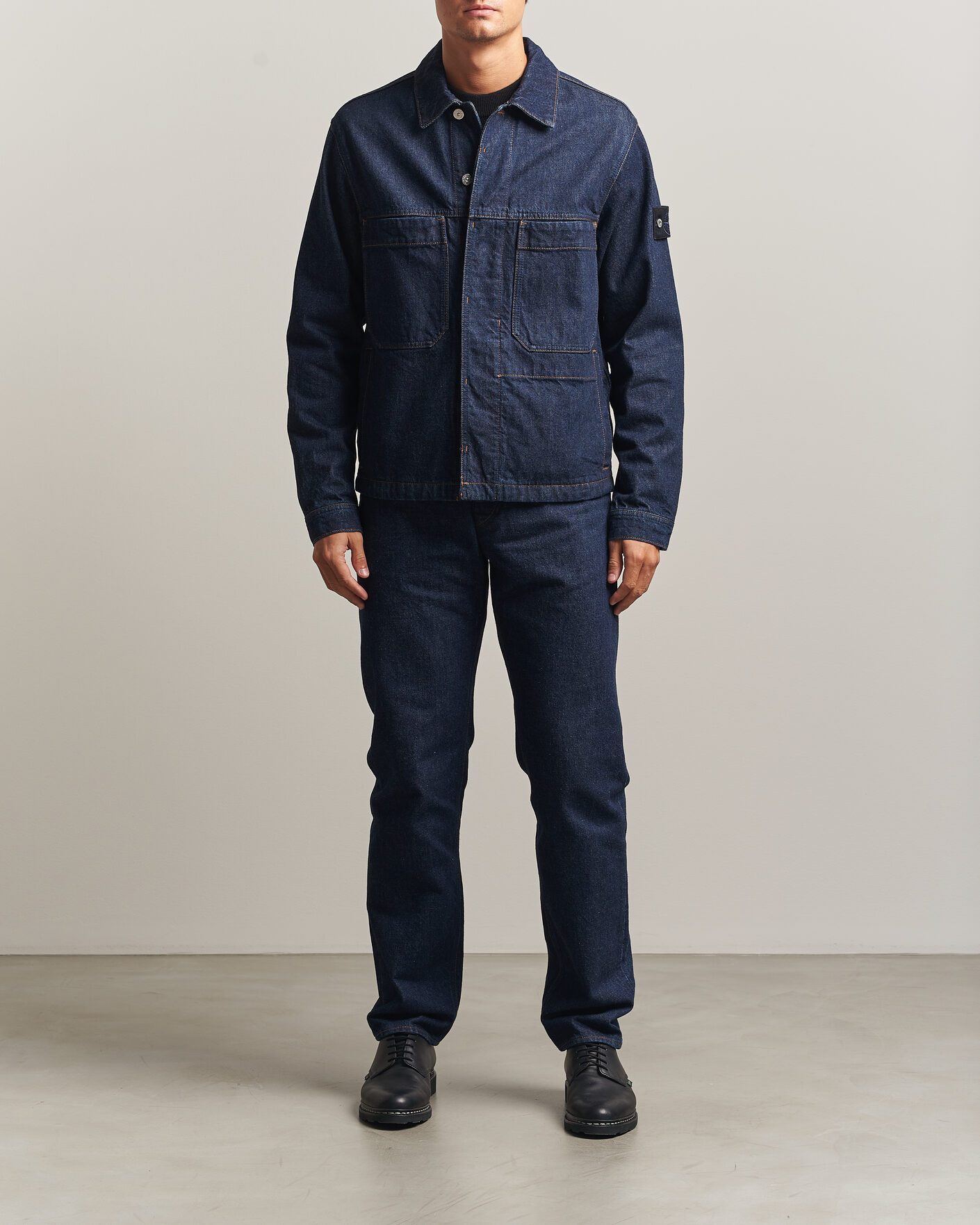 Hombres | Abrigos y chaquetas | Stone Island | Indigo Denim Coach Jacket Blue Rinse
