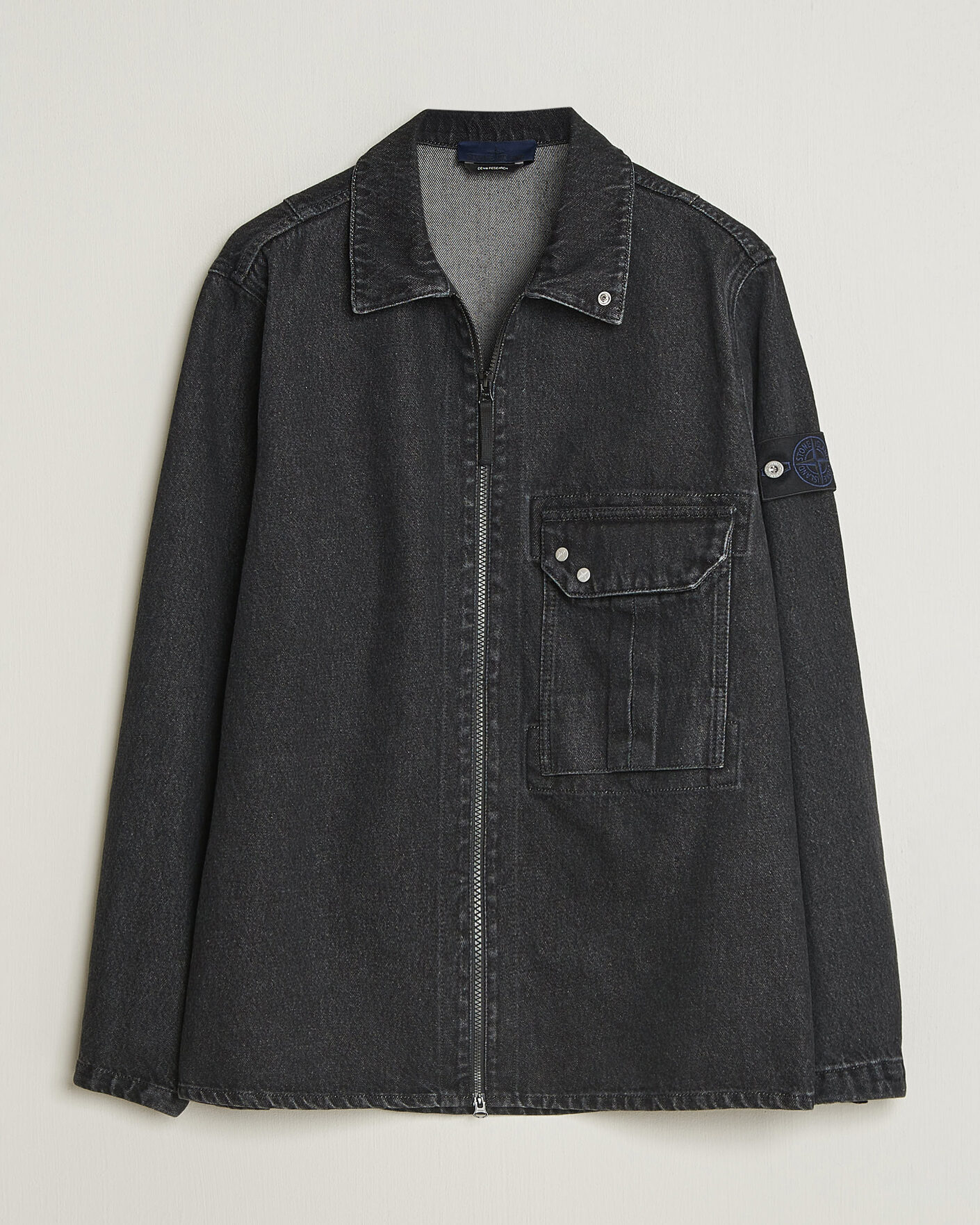 Hombres | Camisas | Stone Island | Denim Overshirt Black Medium Wash