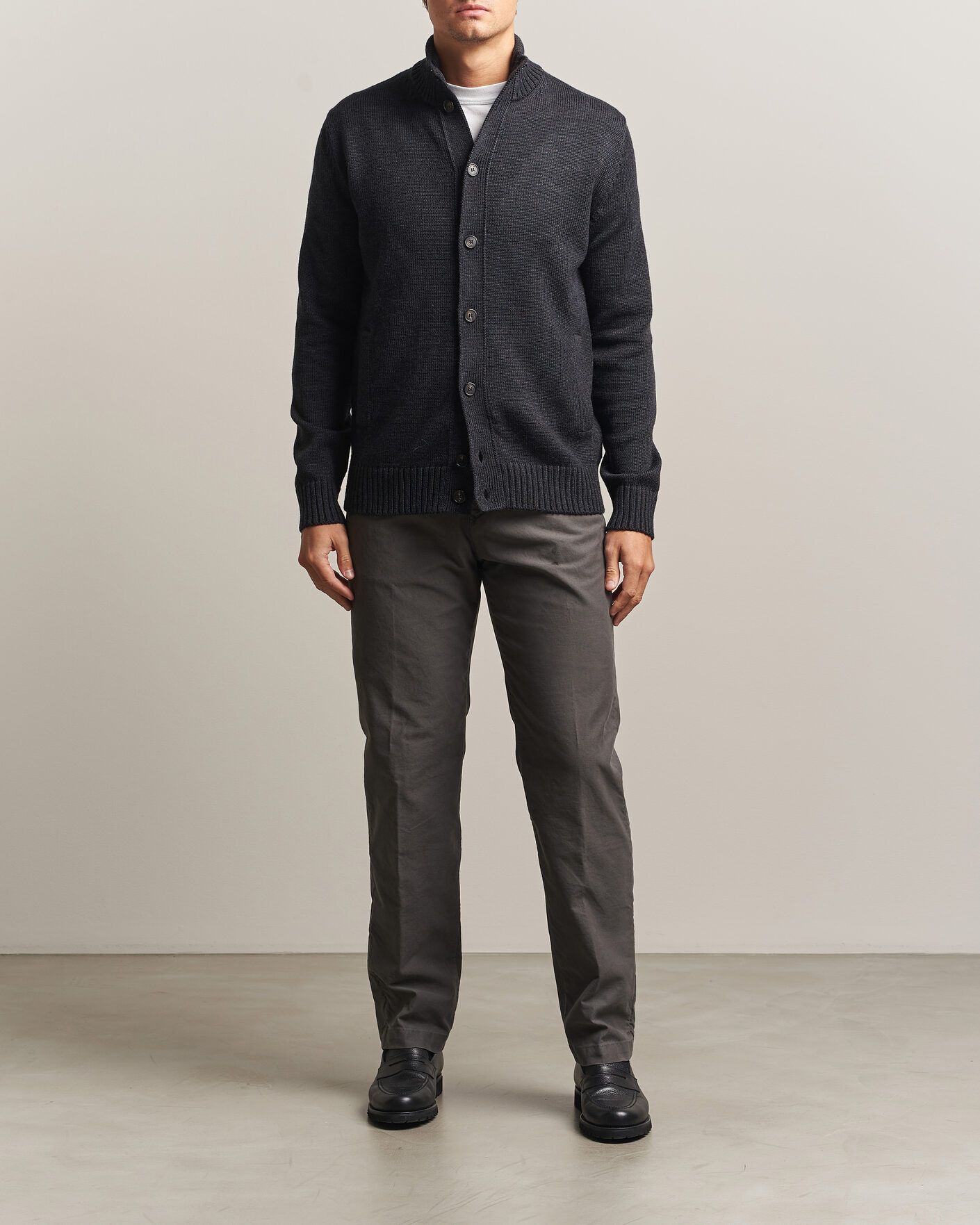 Hombres | Jerséis y prendas de punto | Zanone | Virgin Merino Wool Chioto Grey Melange